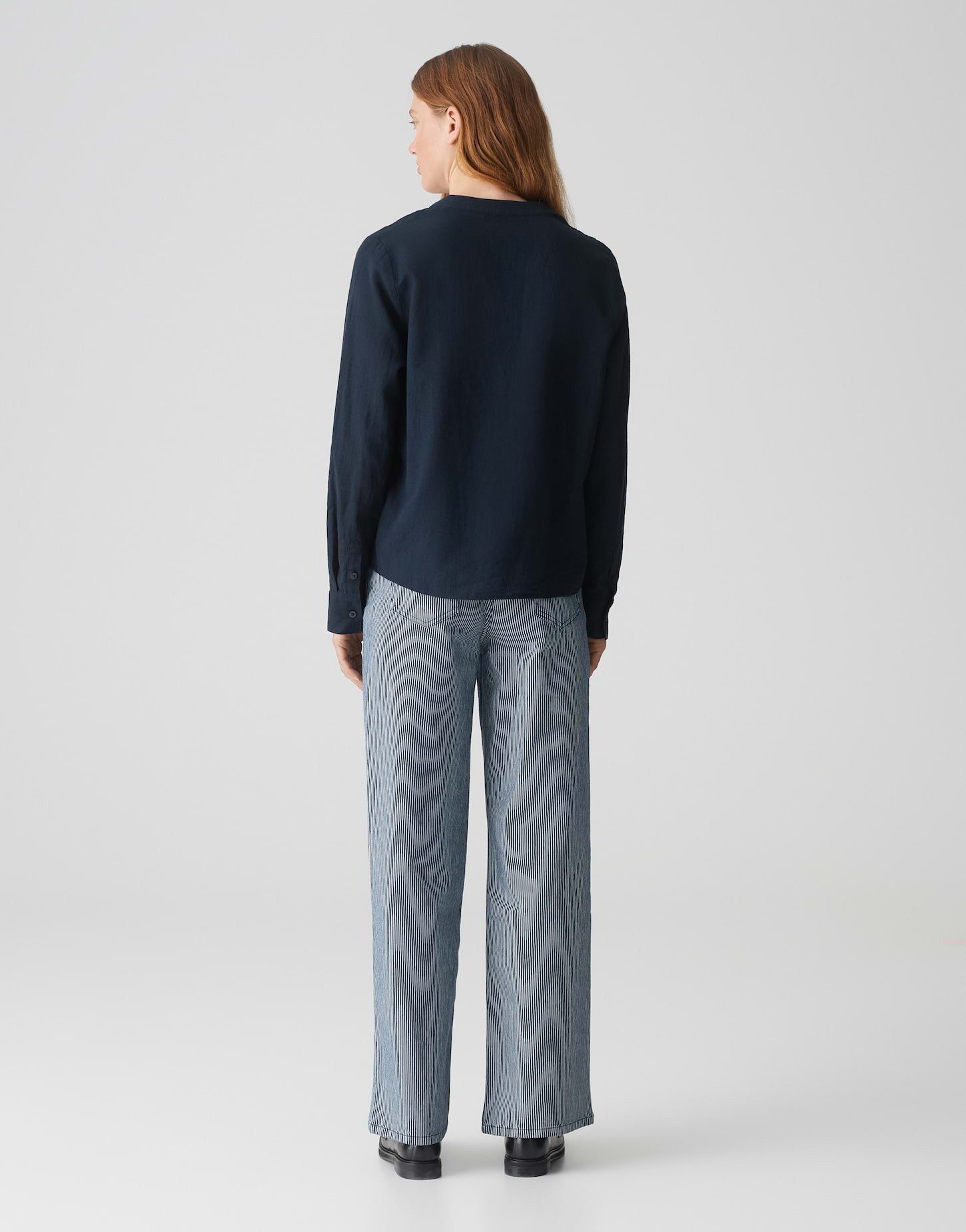 OPUS Langarmbluse FELENA Regular aus Leinen Mix