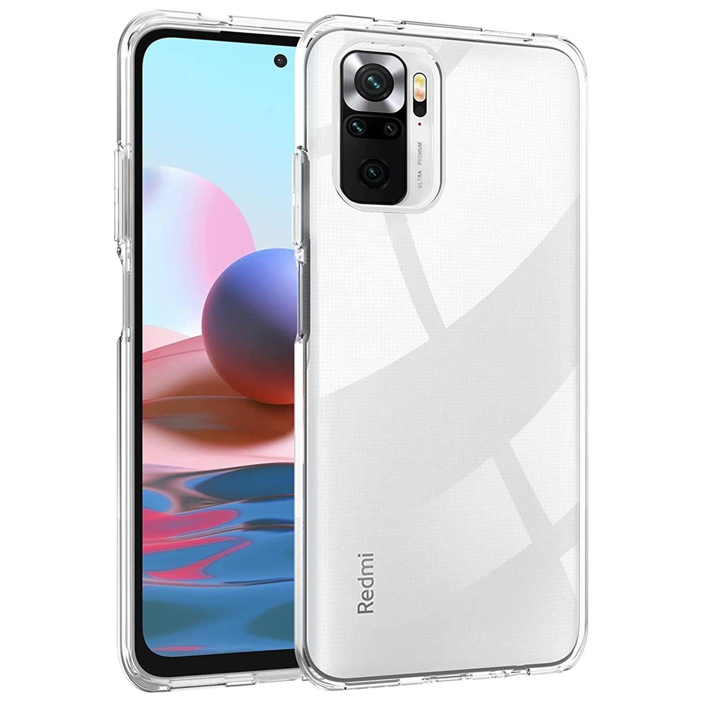 CoolGadget Handyhülle Transparent Ultra Slim Case für Xiaomi Redmi Note 10 / 10S 6,43 Zoll, Silikon Hülle Dünne Schutzhülle für Redmi Note 10, Note 10S Hülle