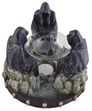 Vogler direct Gmbh Teelichthalter Teelichthalter Grimreaper auf dem Berg des Todes - coloriert, Größe: L/B/H ca. 21x20x16cm, aus Kunststein