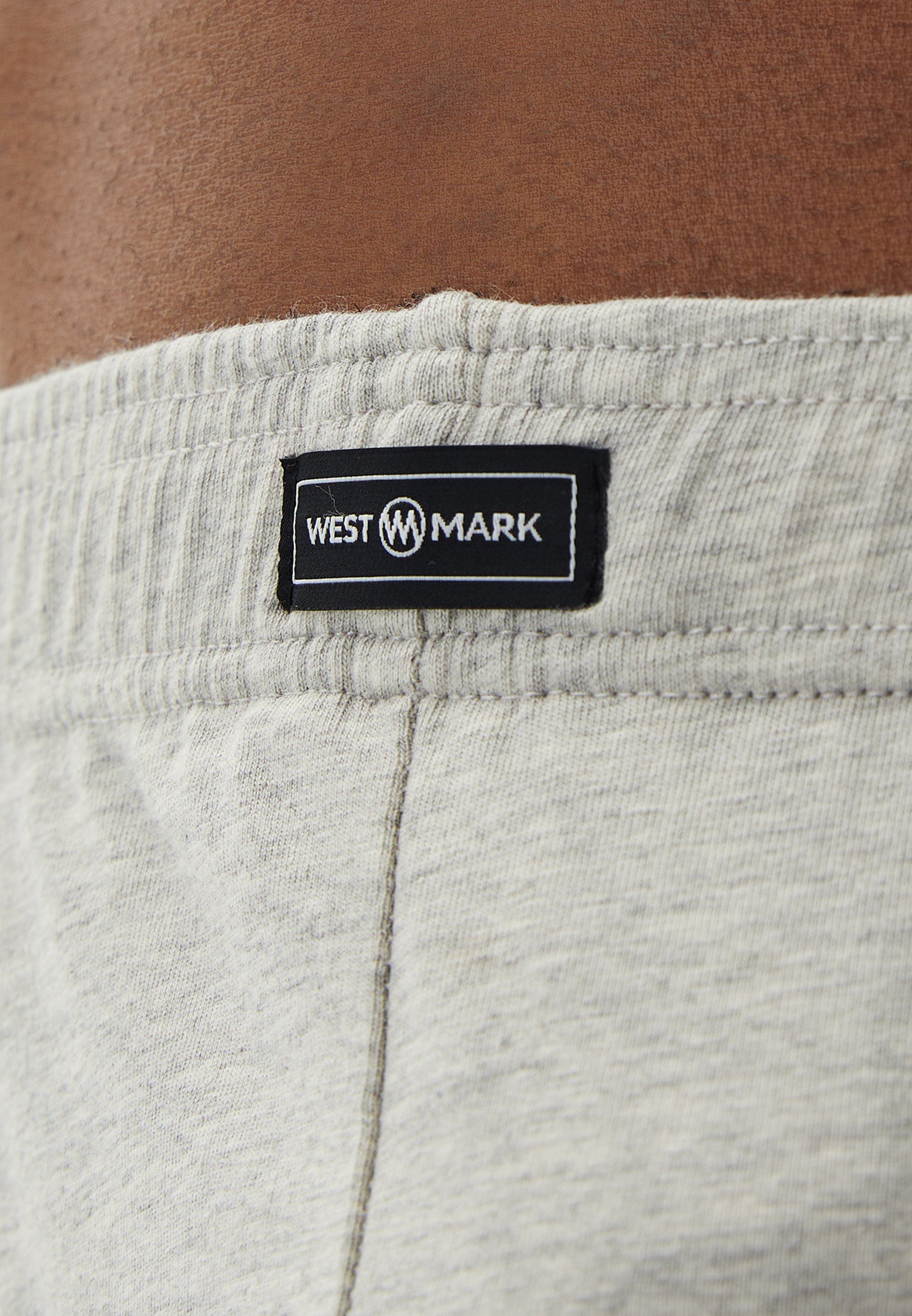 WESTMARK LONDON Slip und Pack Melange Grey Slip Ohne Unterhose - / Bruno Eingriff Logo - 3er (Spar-Set, 3-St) Baumwolle Mit Schriftzug 