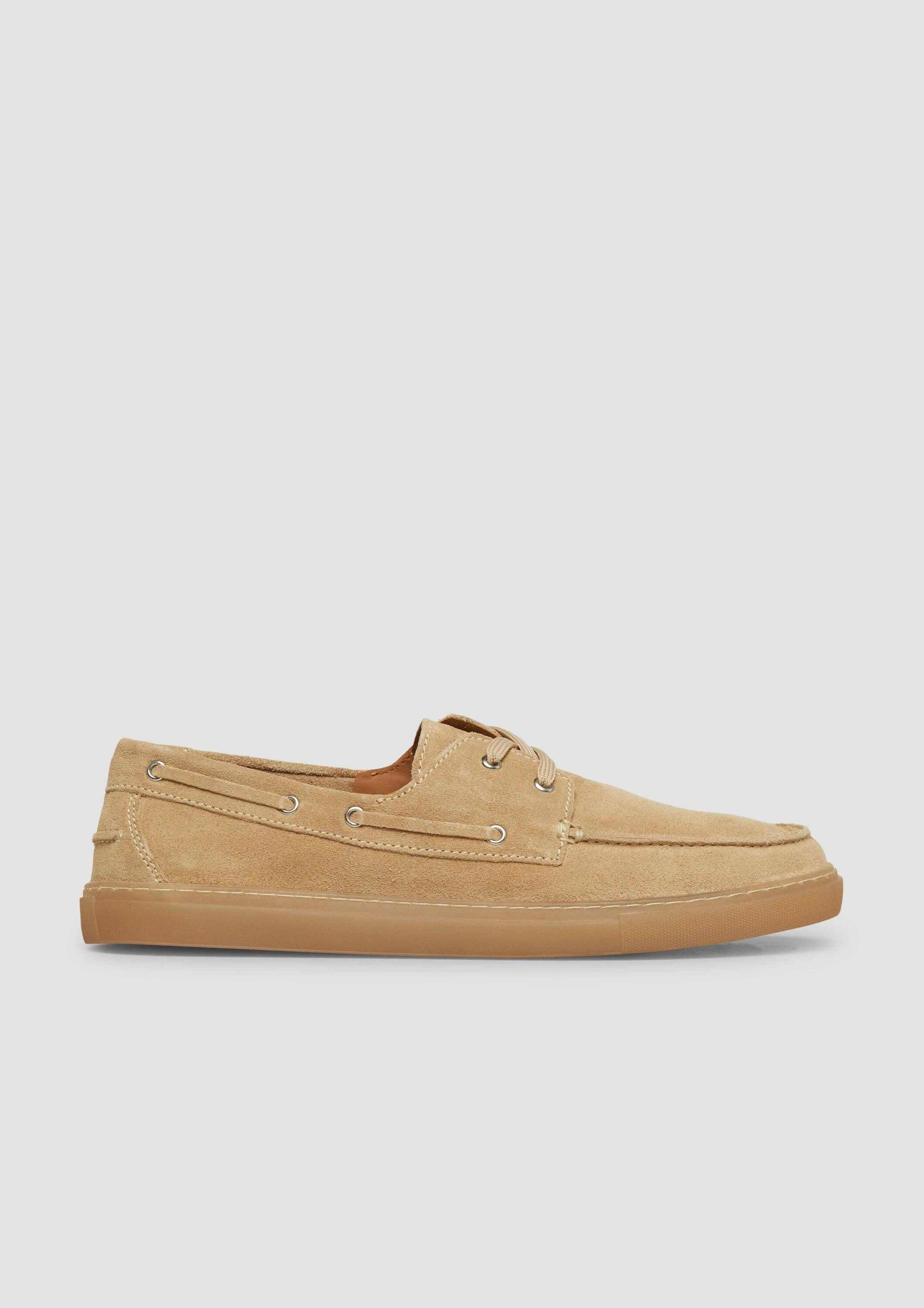 s.Oliver Slipper Schnürschuh Leder-Schnürschuh im Mokassin-Stil