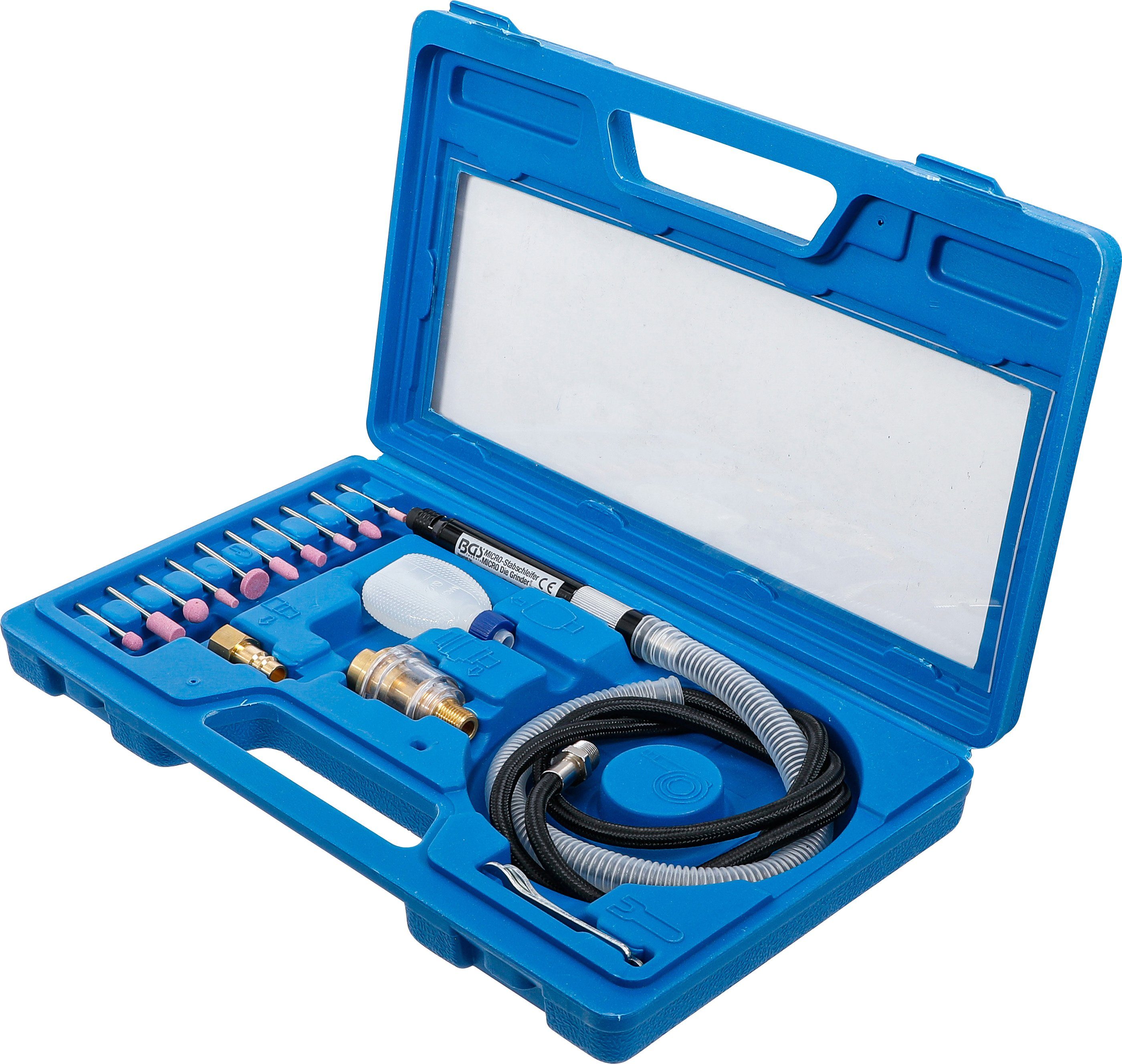 BGS technic Druckluft-Stabschleifer Druckluft-Micro-Stabschleifer-Satz 17-tlg., (1 tlg)