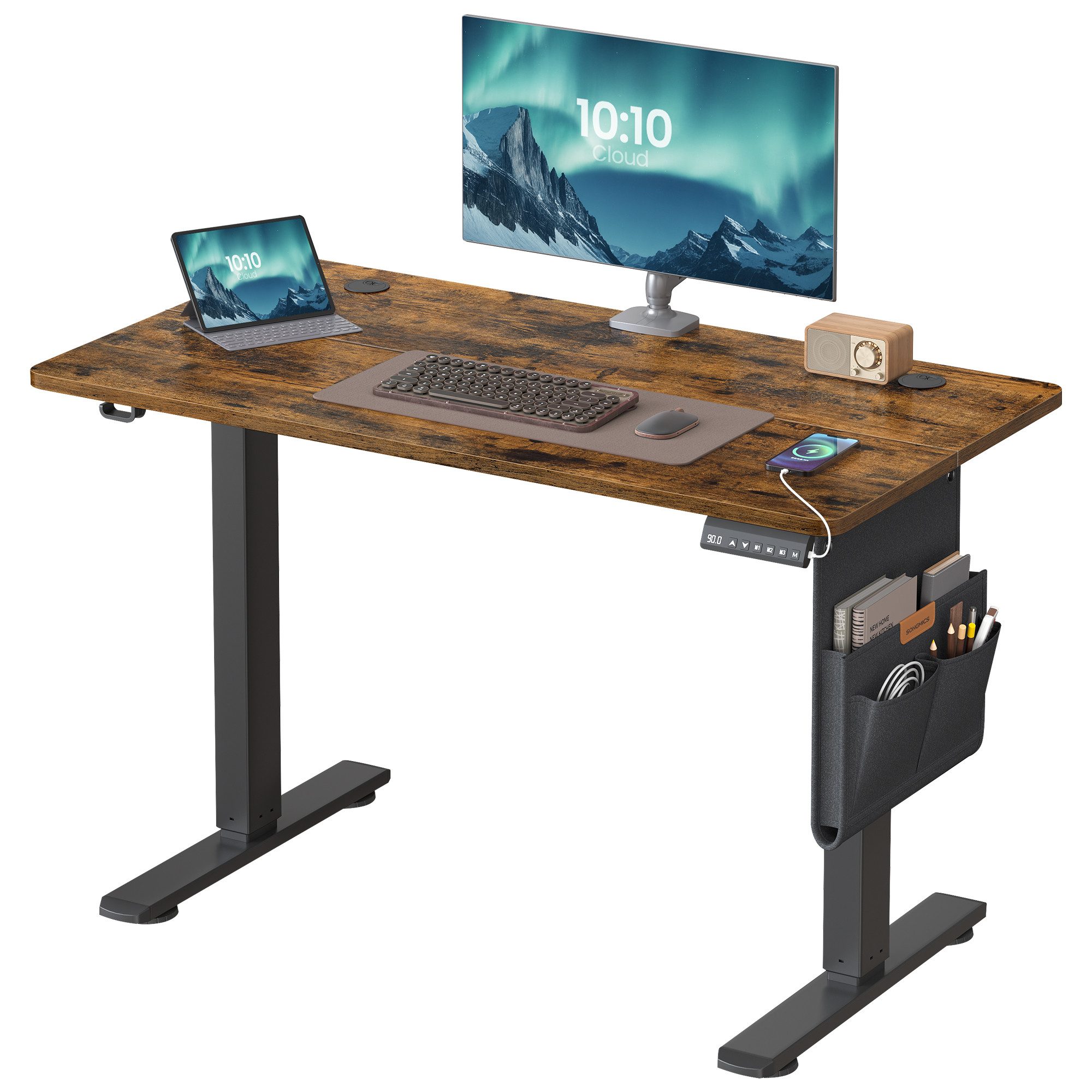 SONGMICS Schreibtisch Höhenverstellbarer elektrisch, 120/140/160/180 cm günstig online kaufen