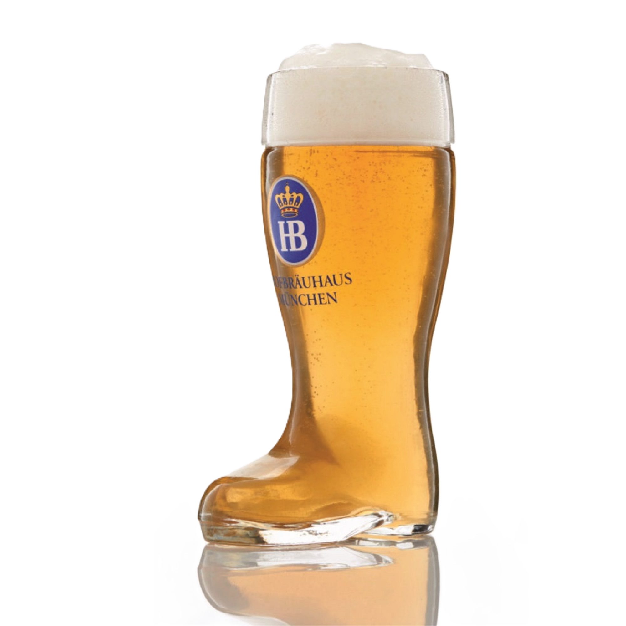Hofbräuhaus München Bierglas Glaskrug "Stiefel" als Bierglas 0,5 l, Glas