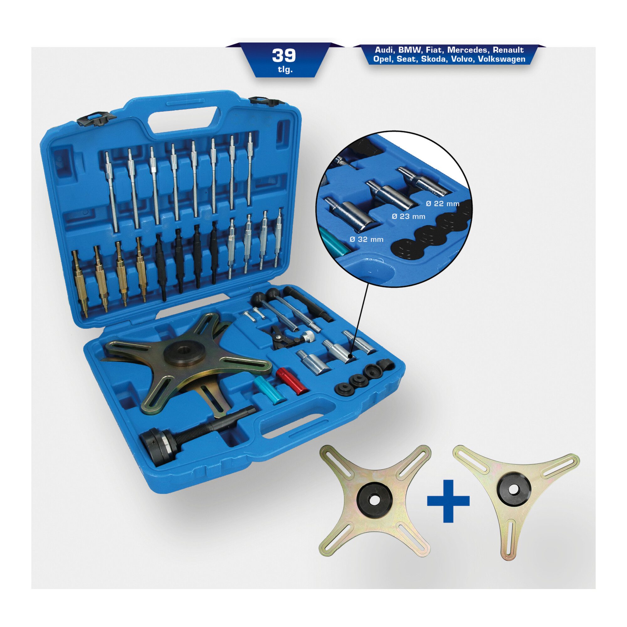 Brilliant Tools CEE-Kupplung Brilliant Tools SAC-Kupplungs-Werkzeug-Satz, 39-tlg