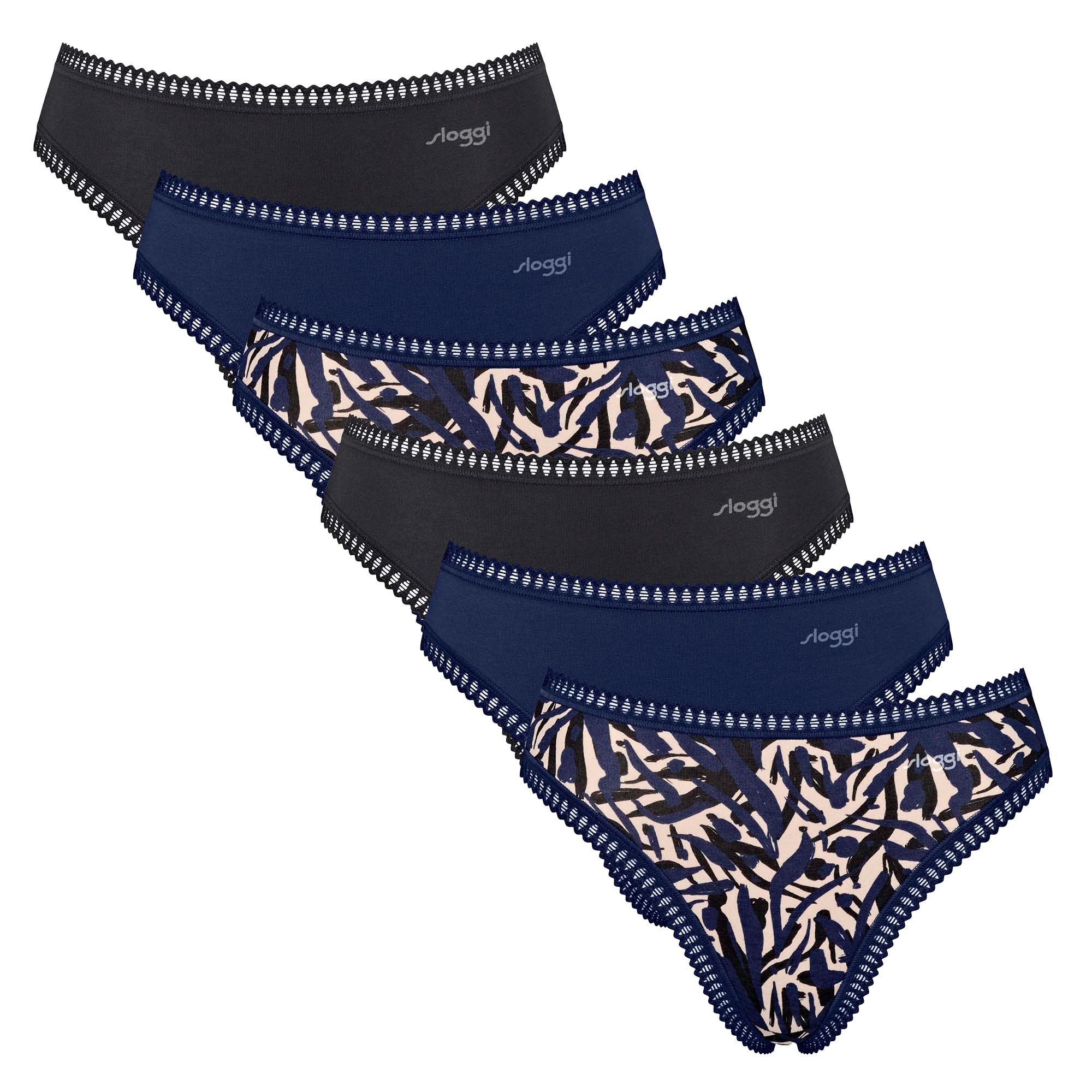 Slip Damen Slip 6er Pack Baumwolle