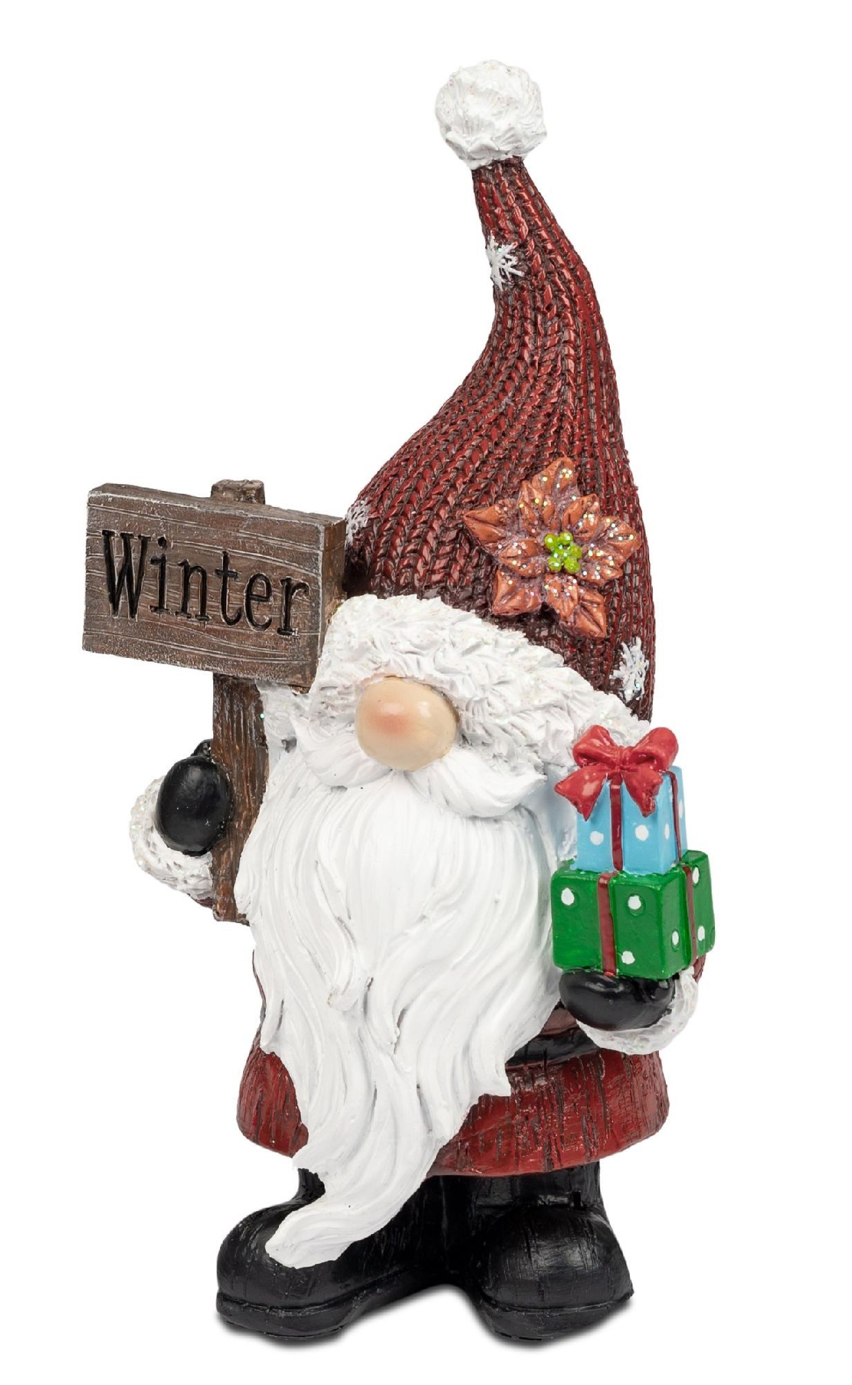 formano Dekofigur Winterzeit, Höhe: 23cm, Farbe: Rot, Motiv: Wichtel