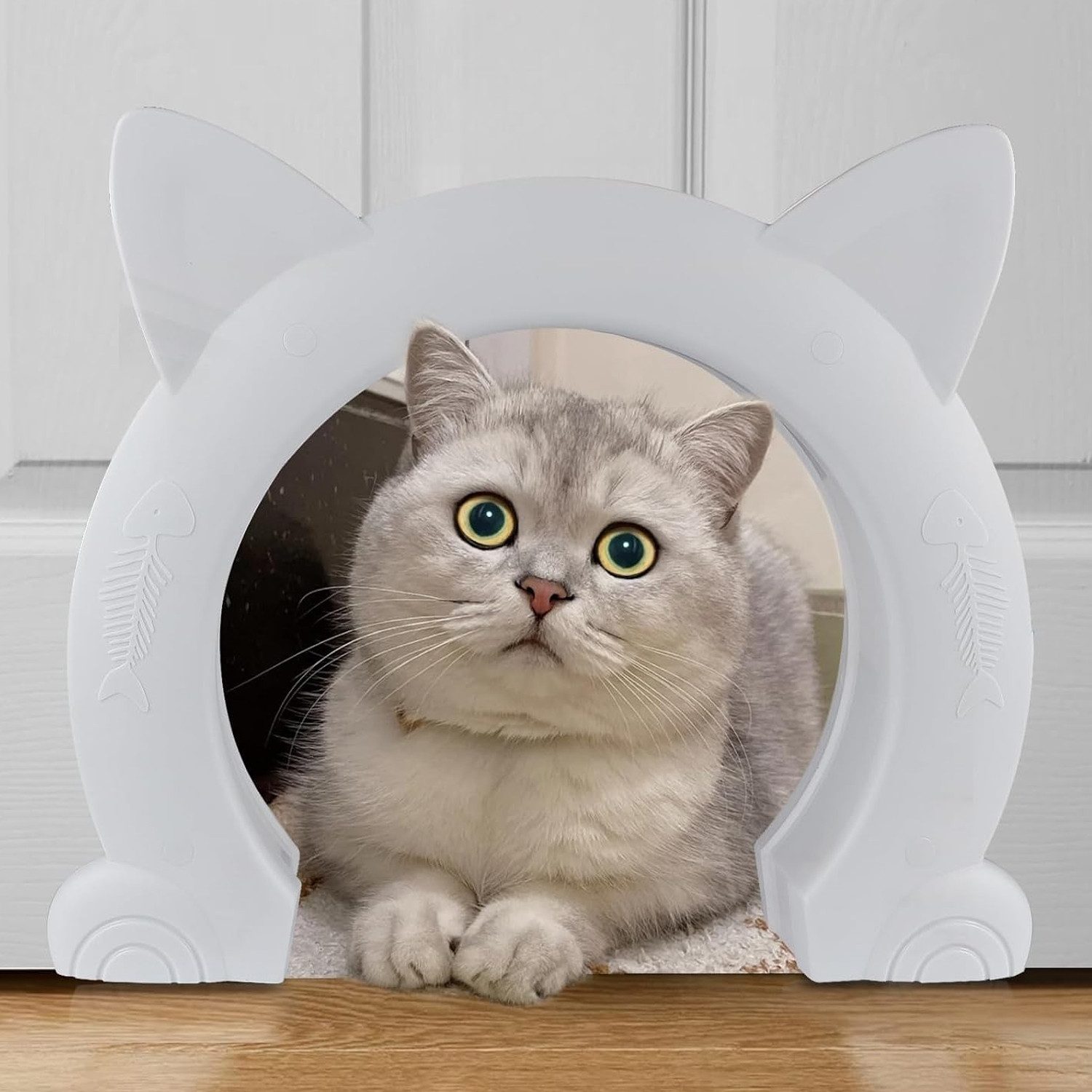 OSTWOLKE Katzenklappe L-XL Katzentür Innentür Haustiertür für Innenbereich Katzen Kätzchen