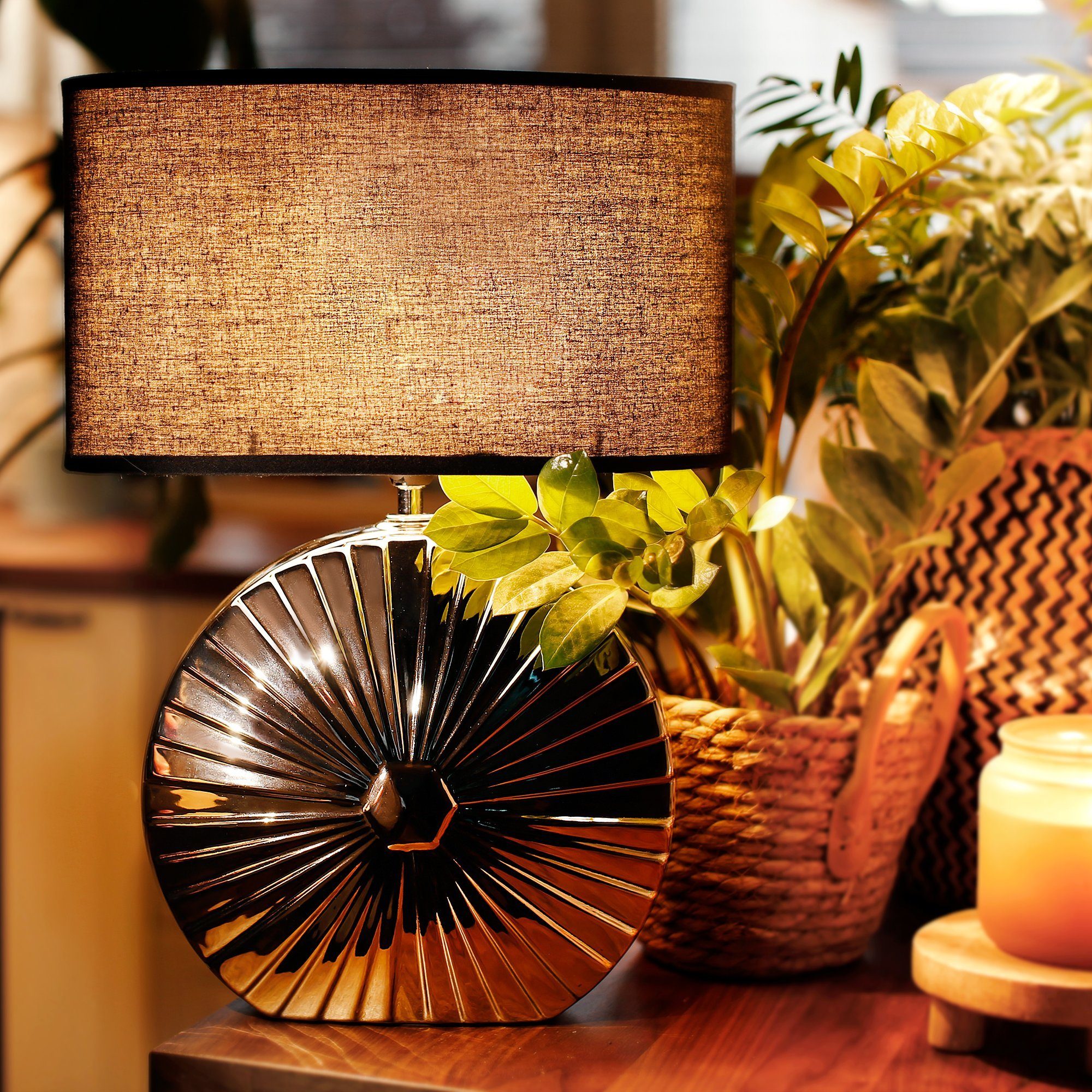 KONSIMO® Tischleuchte RITIM Tischlampe Tischleuchte, ohne Leuchtmittel günstig online kaufen