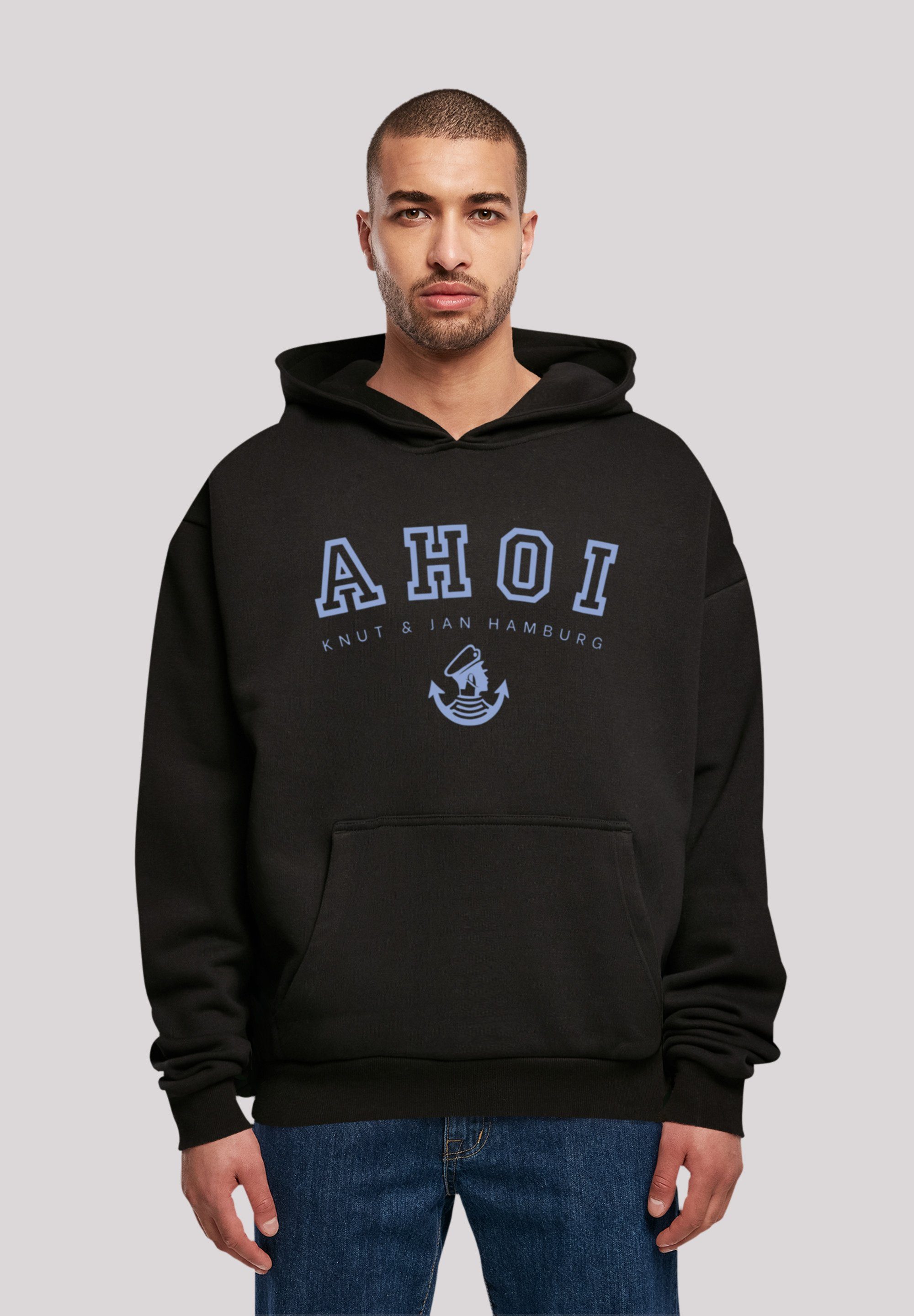 F4NT4STIC Kapuzenpullover Hoodie Ahoi Knut & Jan Hamburg Print