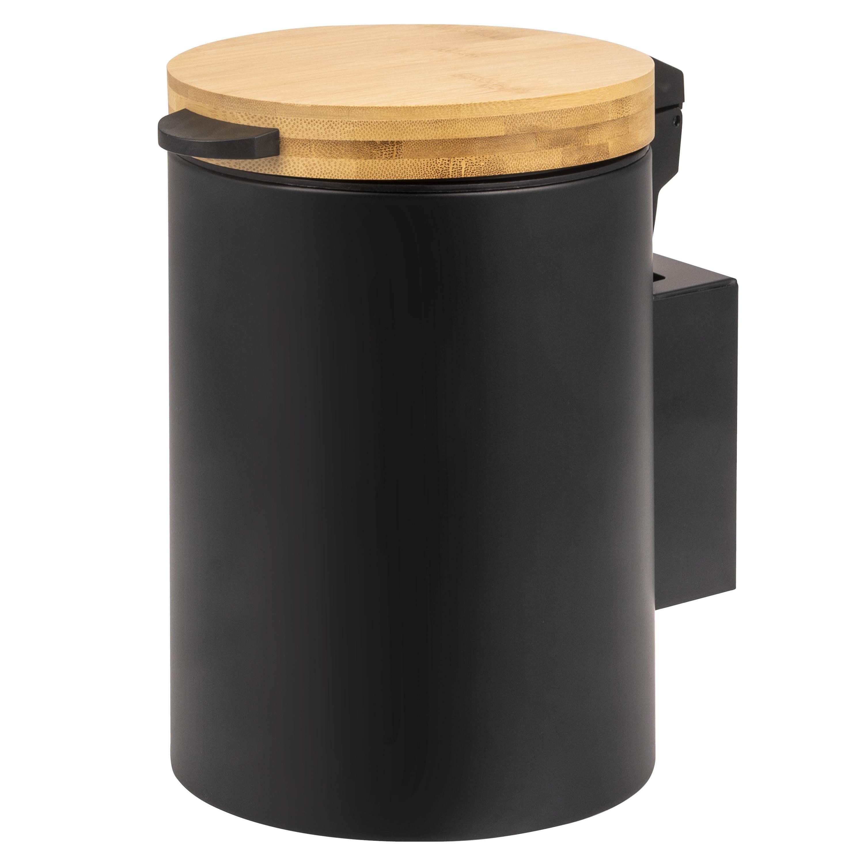 bremermann Kosmetikeimer Wand-Kosmetikeimer 3 l, Badmülleimer 2-Wege-Montage, rund