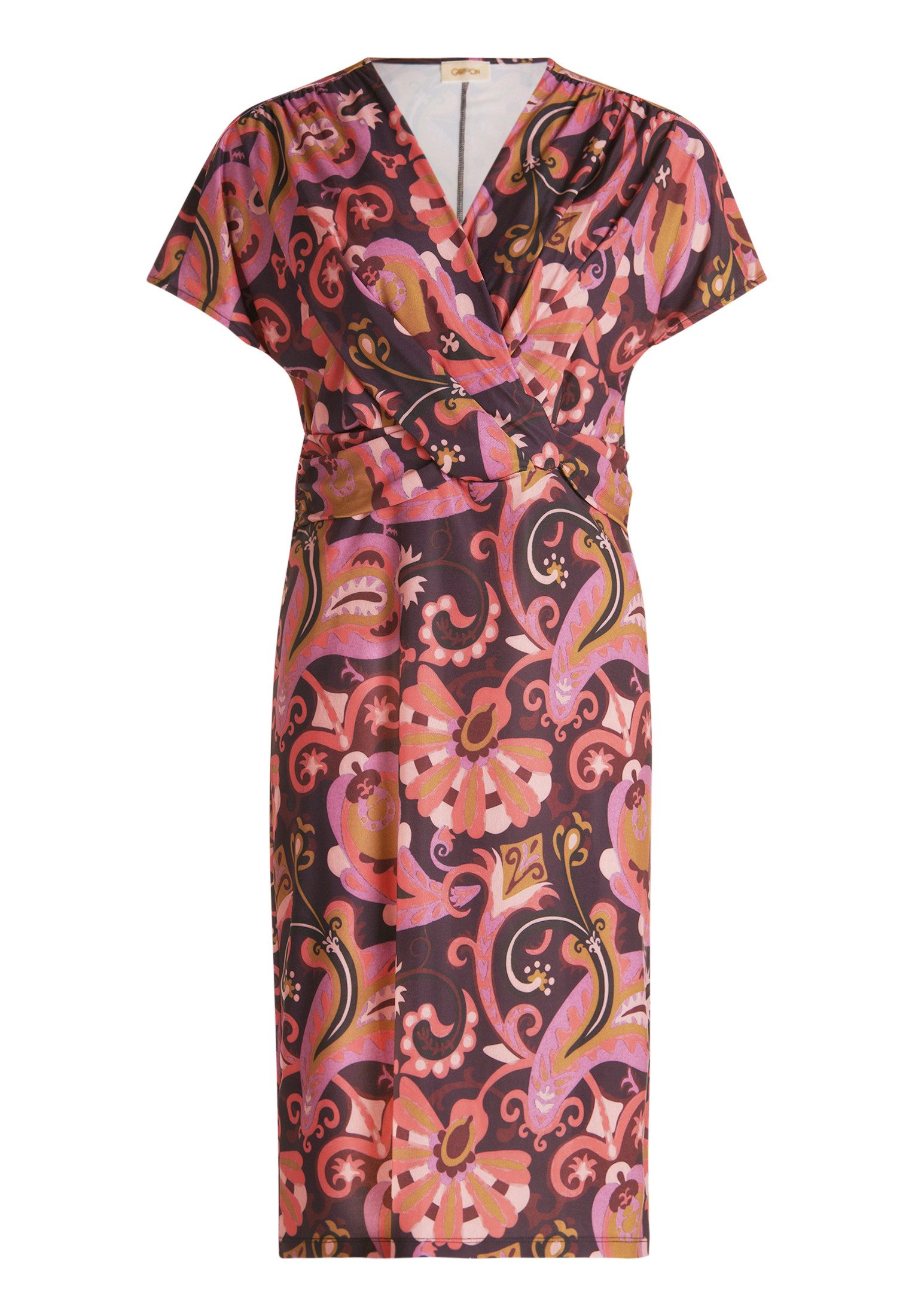 Jerseykleid Damen mit Raffung