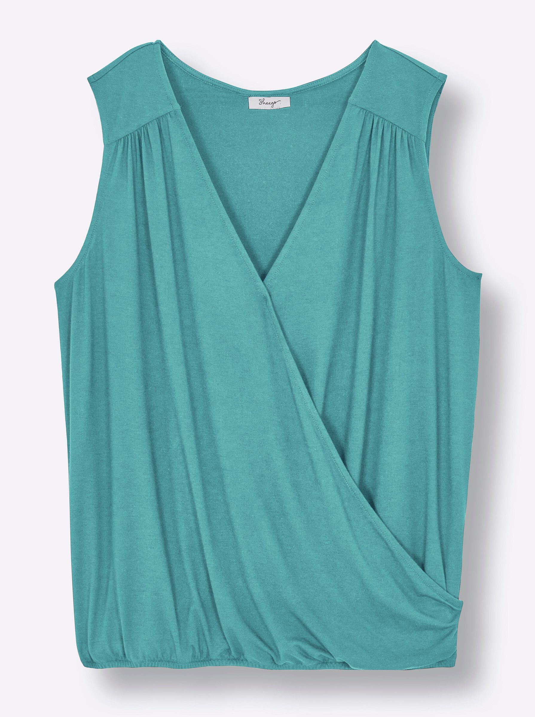 Sheego Strandkleid Shirttop Ärmellos