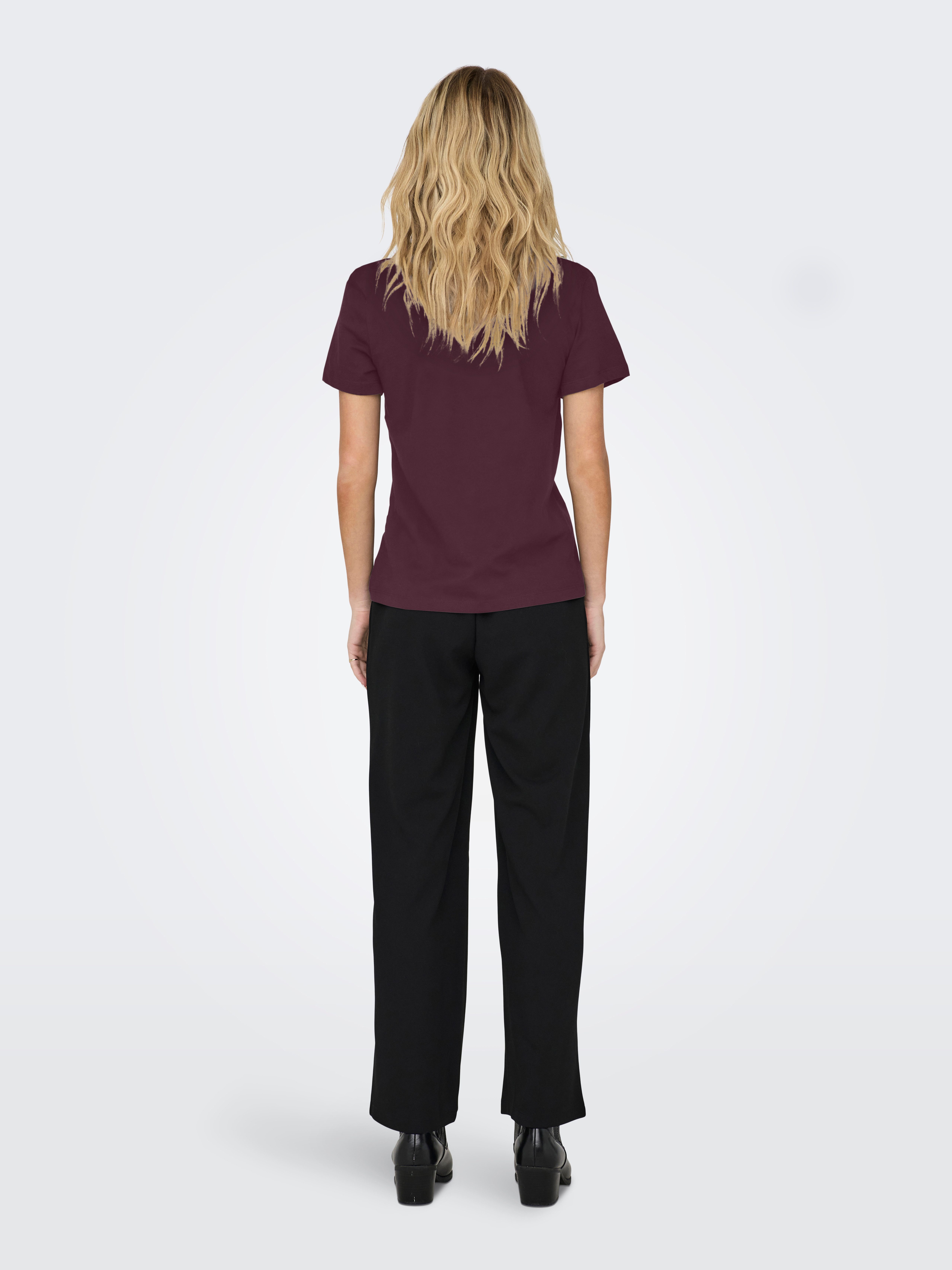 ONLY Kurzarmshirt ONLKITA LIFE REG S/S MIX TOP CS JRS EX. Baumwolle, regular fit