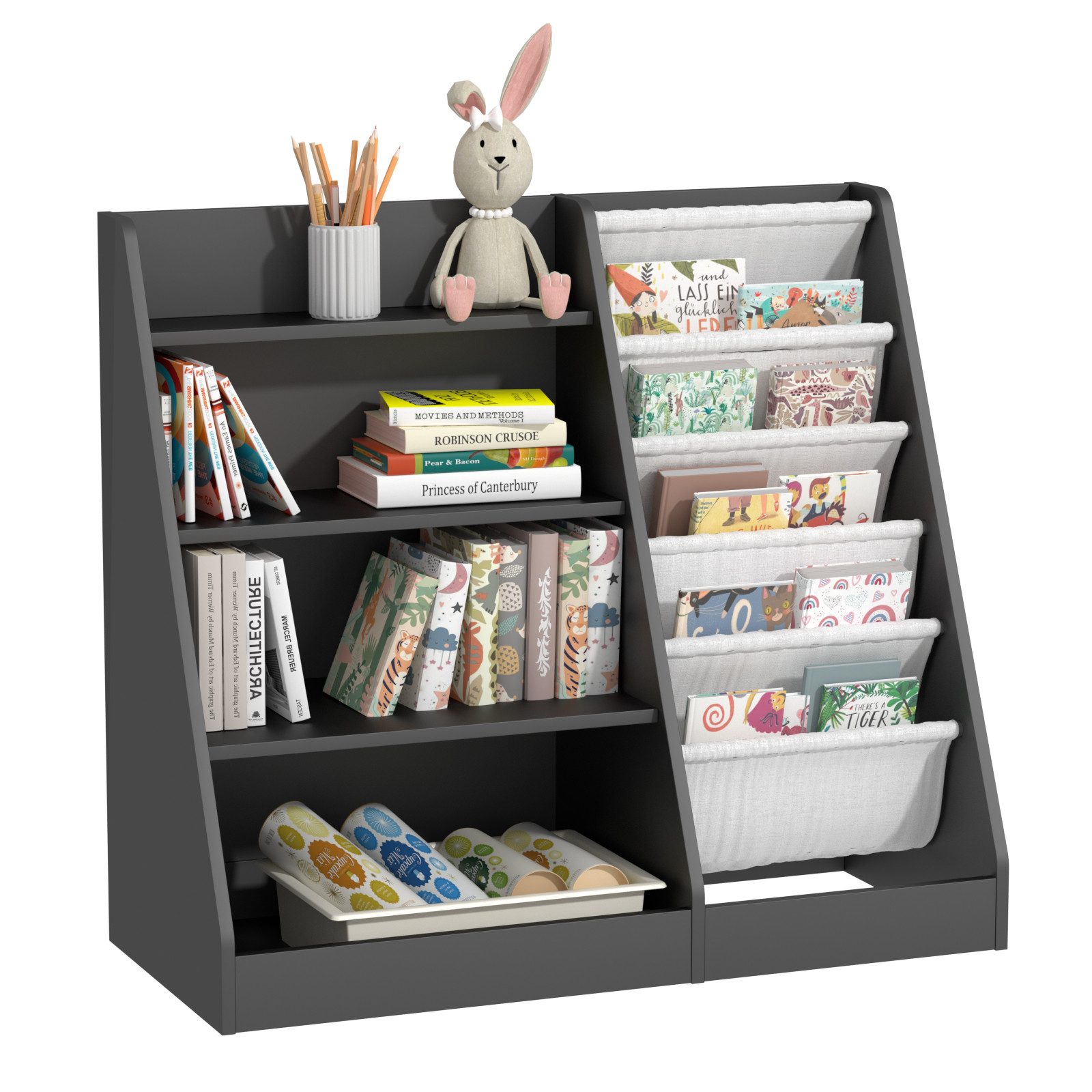 radelldar Bücherregal Kinderregal Spielzeugregal, mit 4 offenen Fächern, 5 günstig online kaufen