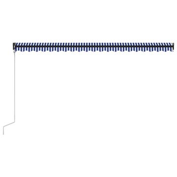 furnicato Markise Automatisch Einziehbare 500×300 cm Blau und Weiß