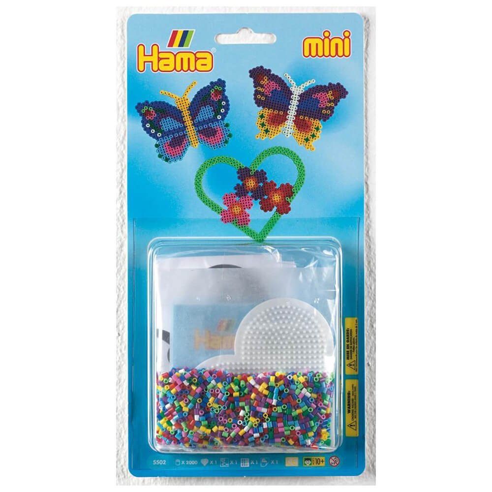 Hama Perlen Bügelperlen Hama Mini-Bügelperlen Blisterpackung Schmetterlinge