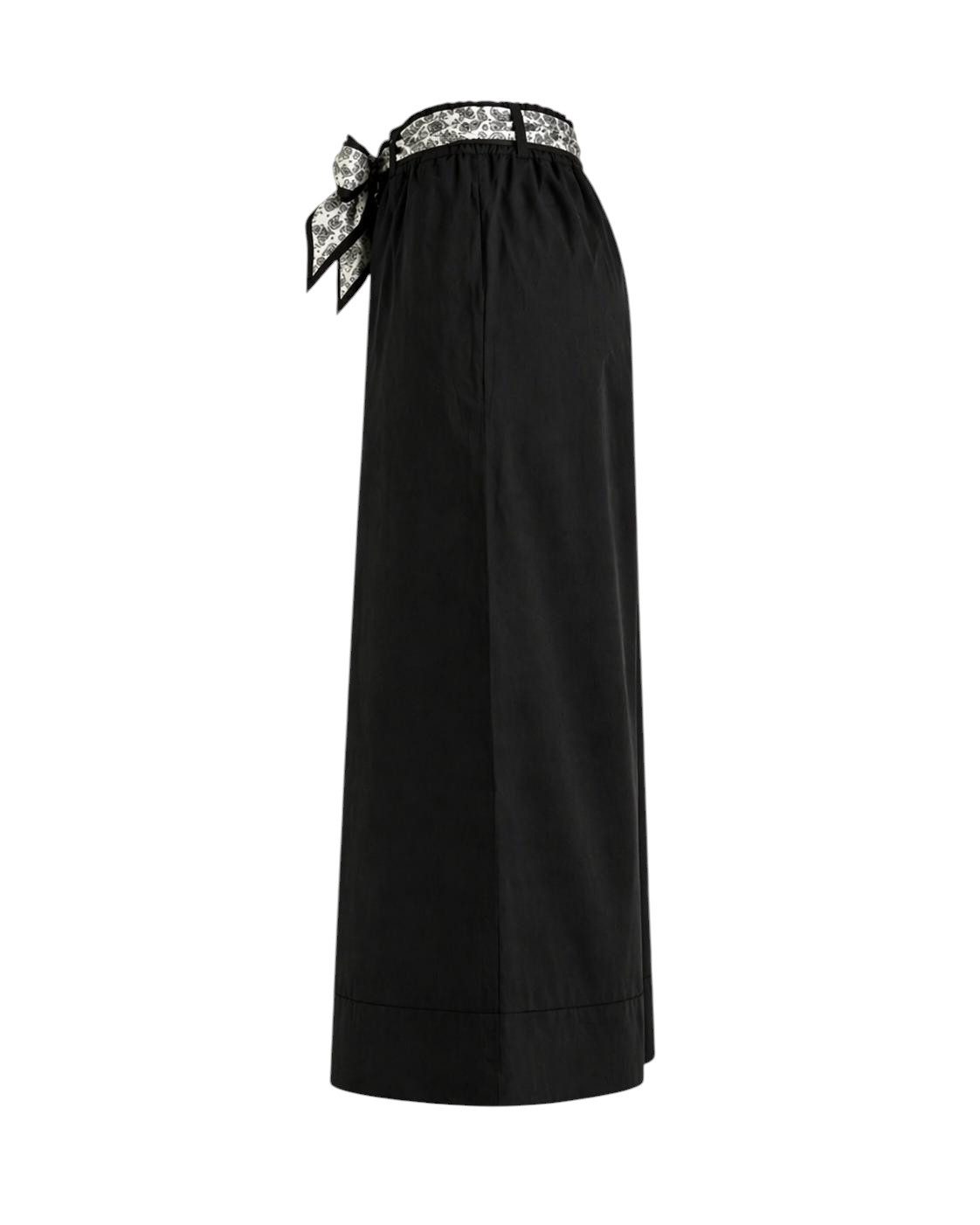 Mississhop Palazzohose Damen Culotte Hose weit mit elastischem Bund und Stoffgürtel 2093 – Bild 3 von 5