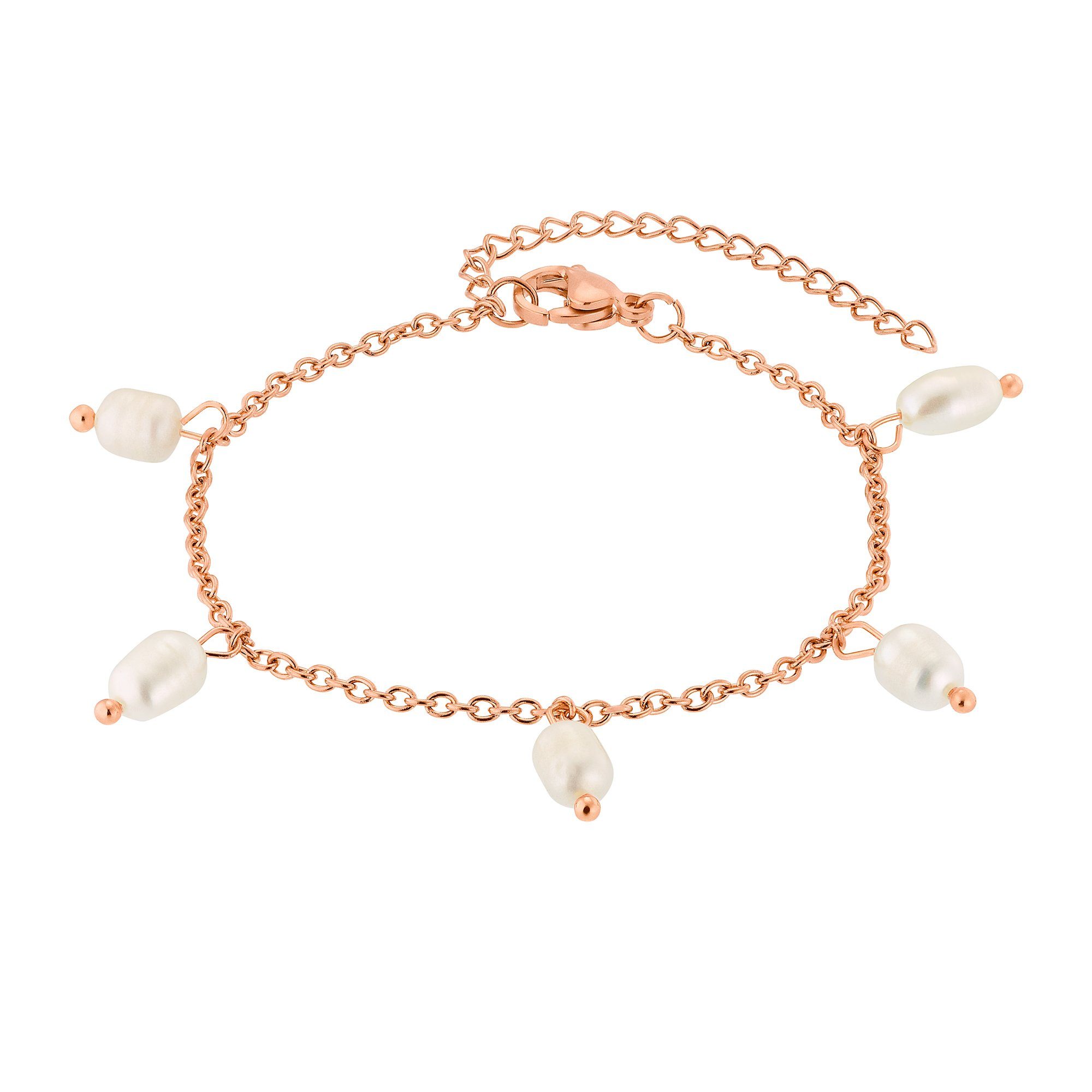 poliert Frauen Perle Armkette goldfarben (Armband, mit Armband Jane Heideman inkl. rose Geschenkverpackung), für silberfarben