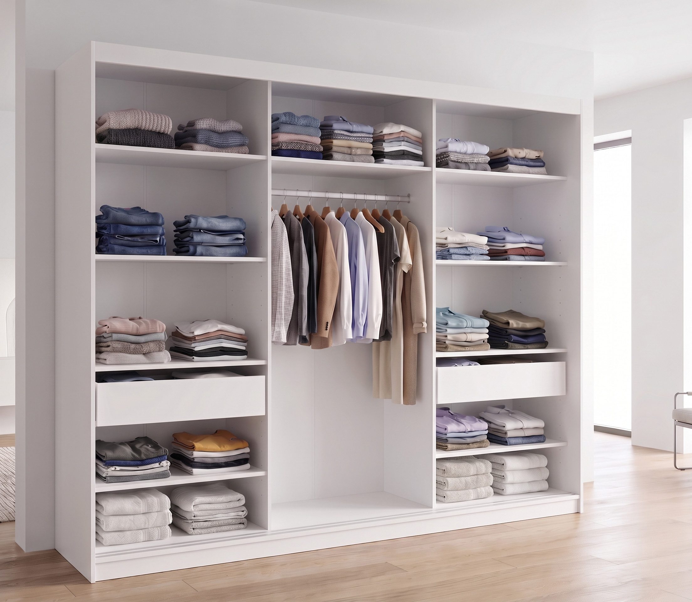 A&J MöbelLand GmbH Schiebetürenschrank TOP Moderner 3-türiger Kleiderschrank mit Spiegel (TOP ANGEBOT! Geräumiger Schrank mit einer Breite von 200 cm ideal zur  – Bild 5 von 5