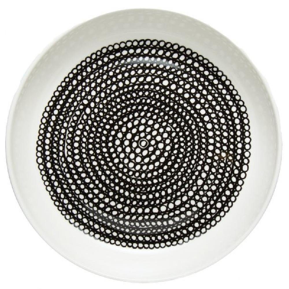 Marimekko Suppenteller Teller Räsymatto Weiß-Schwarz (20,5cm)