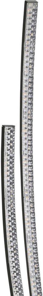 EGLO Stehlampe LEJIAS, LED fest integriert, Warmweiß, Stehleuchte in schwarz  aus Stahl - 16W - Warmweiß