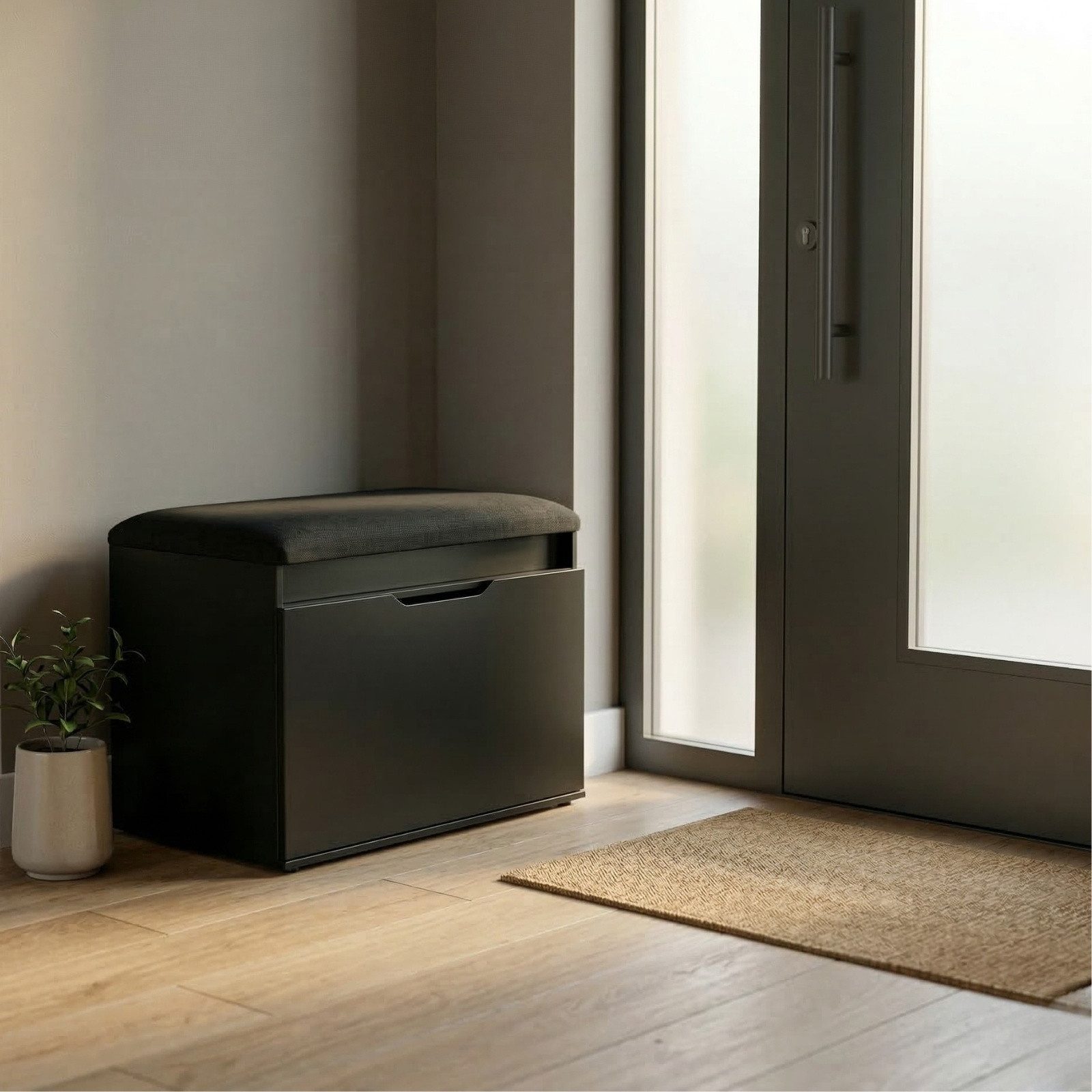 BOXIMO Schuhschrank Schuhschrank mit Sitzfläche und Stauraum VIRA, 60 x 50 x 35 cm (Schuhschrank GRADIA mit Sitzbank)