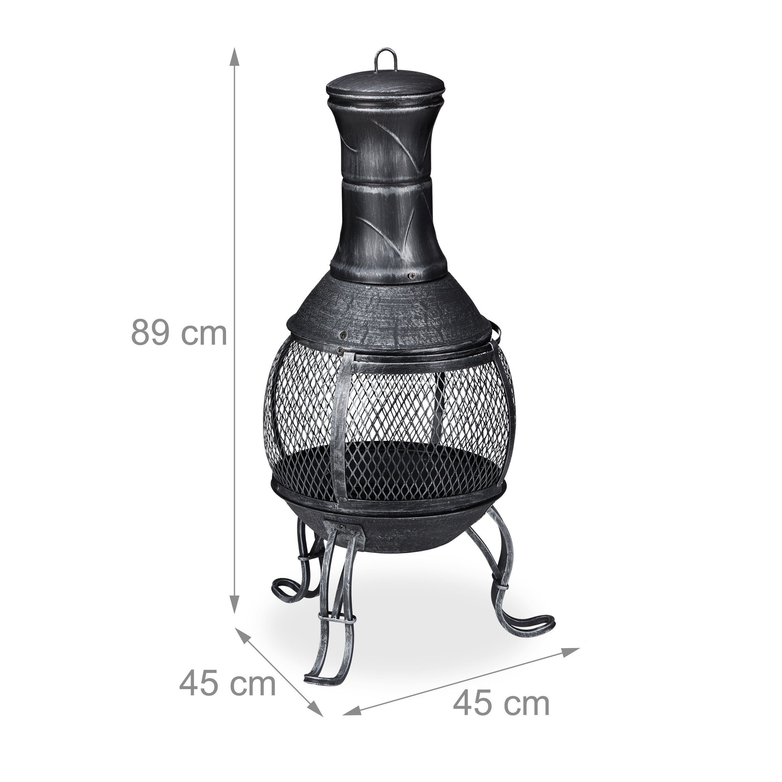 relaxdays fire bowl Aztec oven for garden grey