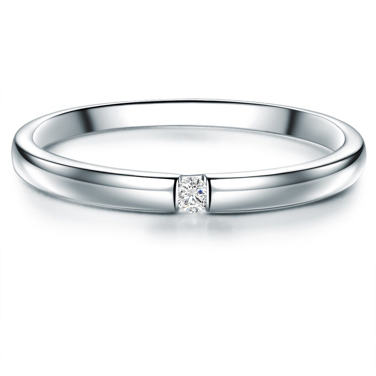 Trilani Silberring Verlobungsring aus 925 Sterling günstig online kaufen