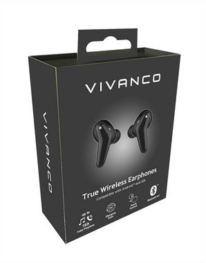 Vivanco FRESH PAIR wireless In-Ear-Kopfhörer (True Wireless, Magnetische Fixierung, Automatisch ein/aus, Touch Control Taste, Verschiedene Voice Control Funktionen, True Wireless, mit Ladestation)
