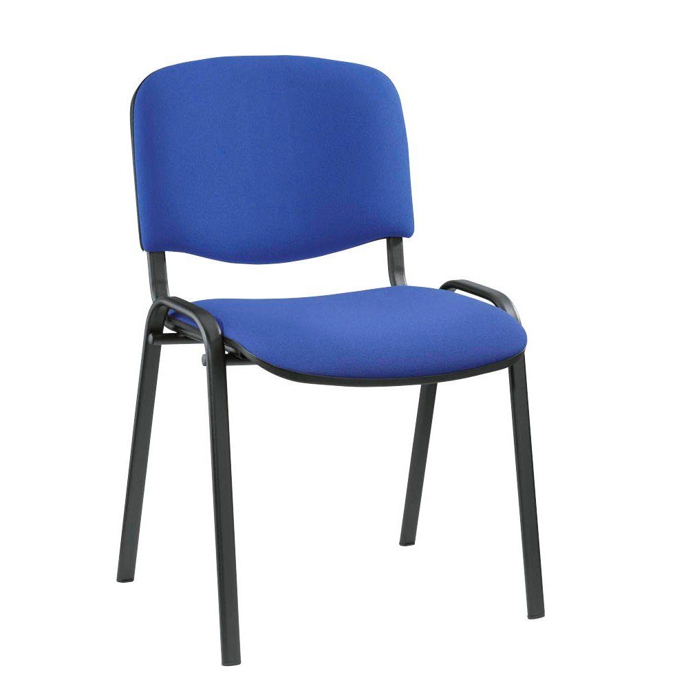 Nowy Styl Besucherstuhl 4 Besucherstühle ISO BLACK stapelbar blau/schwarz