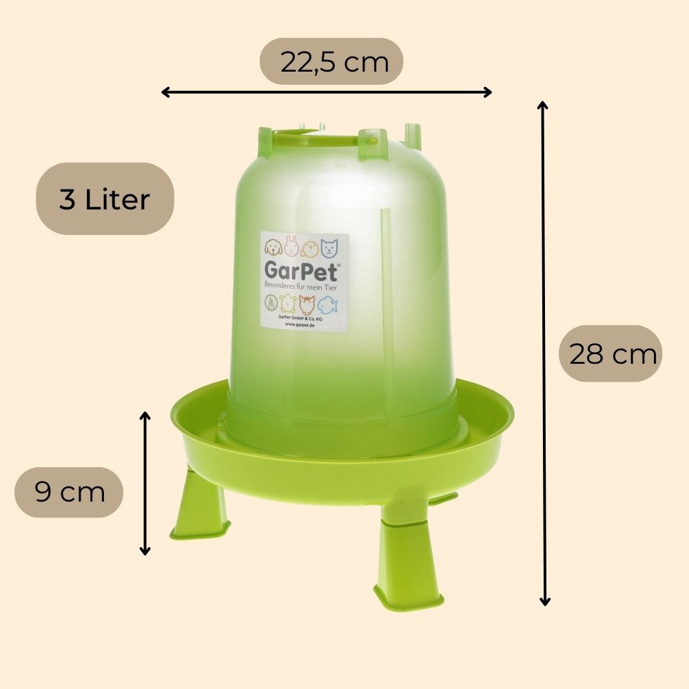 GarPet Wasserspender 2x Hühnertränke mit Füßen günstig online kaufen