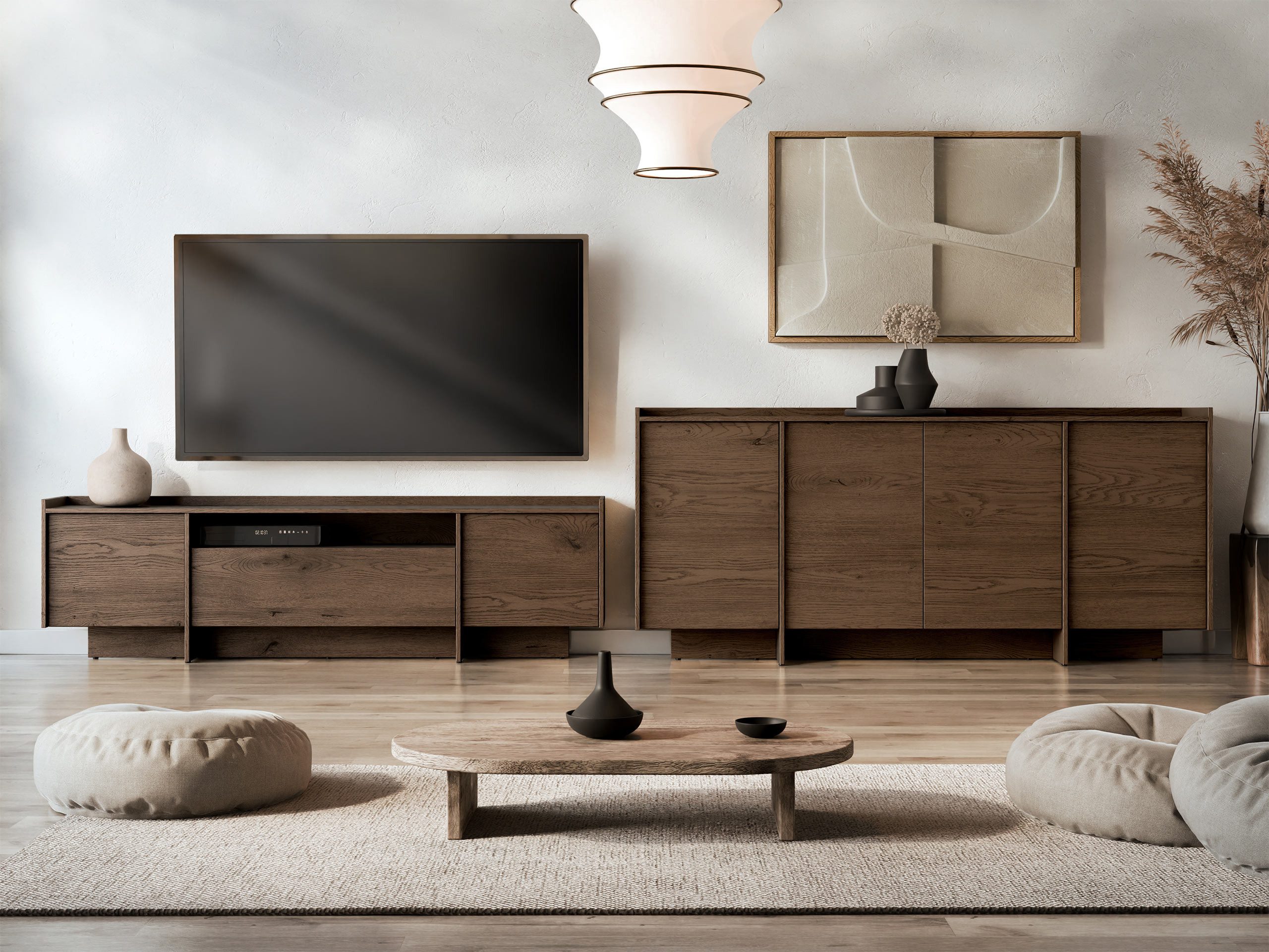 MIRJAN24 Wohnzimmer-Set Japandi, (2er-Set, Kommode, TV-Lowboard), günstig online kaufen