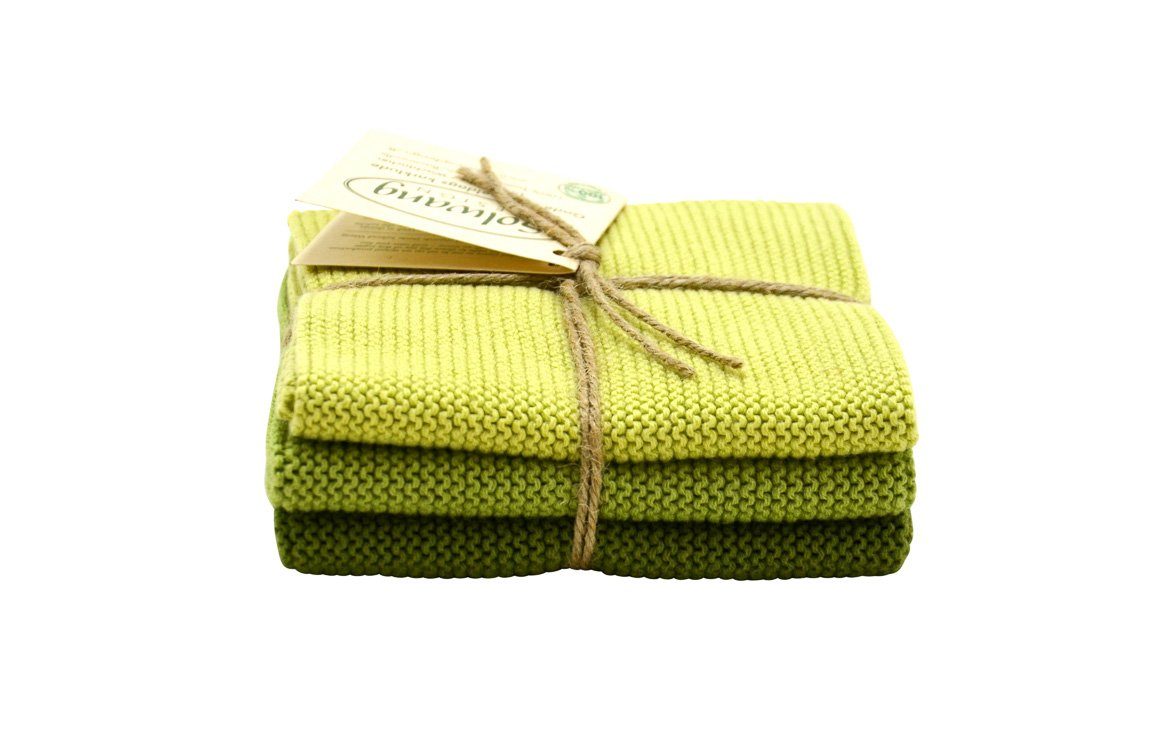 Solwang Spültuch Solwang Wischtuch Moosgrün Kombi 3er Set