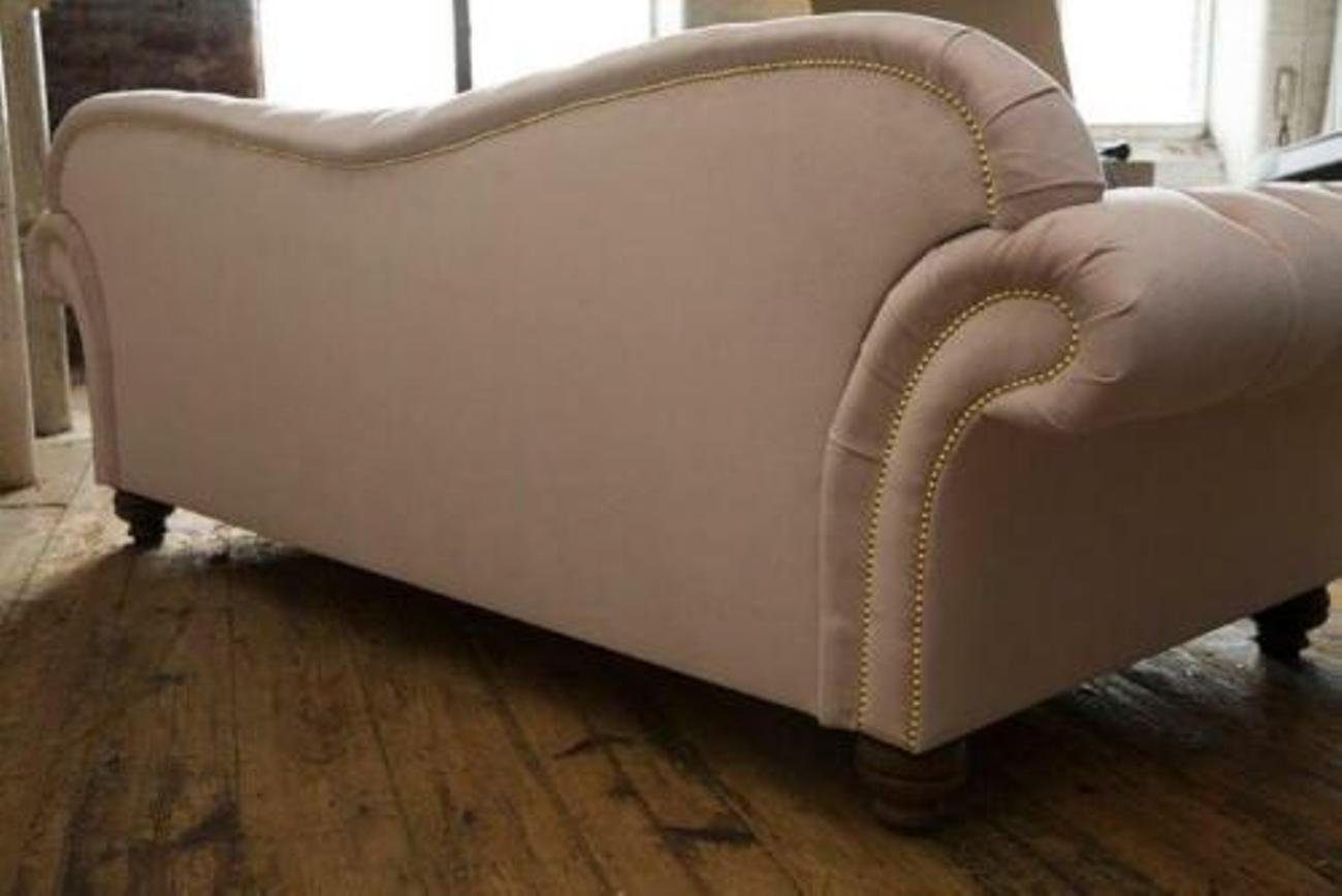JVmoebel 3-Sitzer Design Sofa 3 Rosa, Chesterfield Sitzer Europe Textil Couch Polster in Garnitur Made