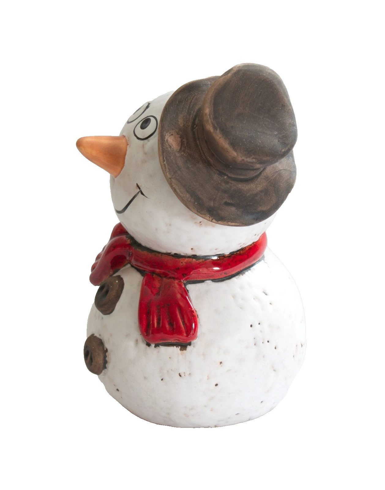 Kaufhaus le petit Schneemann Schneemann mit Hut Schal Zaunhocker Gartenstecker Deko Figur Skulptur, Dekofigur Dekoskukptur Dekoobjekt Gartenfigur