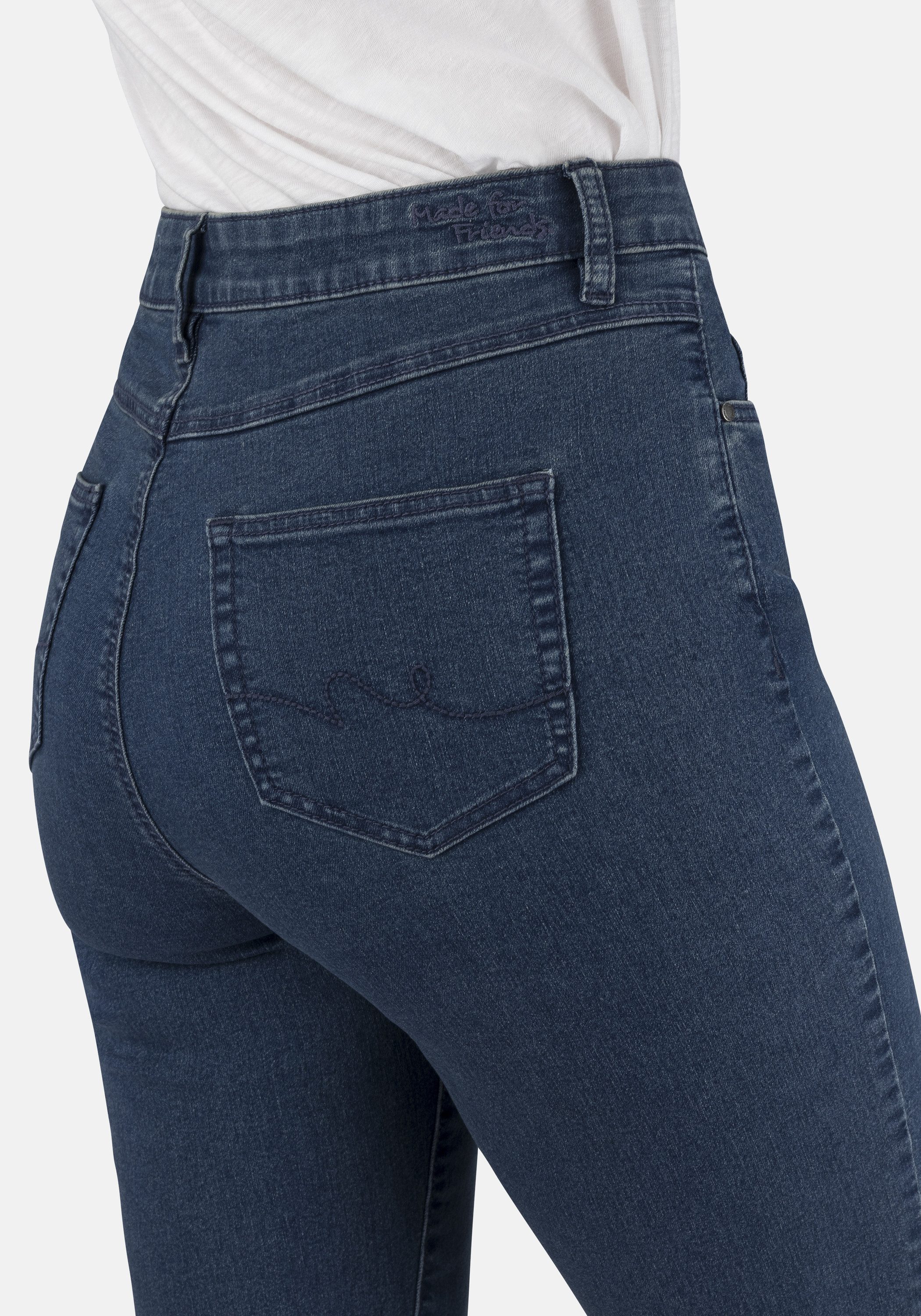 STOOKER WOMEN 5-Pocket-Jeans Nizza Denim Basic Tapered Fit Jeans Tapered Fit Casual Clean Wash Denim Jeans für Damen