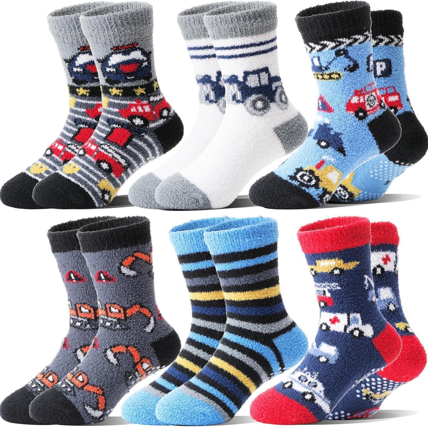 LuxusKollektion Kuschelsocken Stoppersocken Kinder Autos 26-29