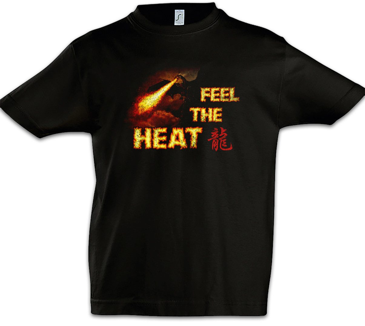 Print-Shirt Dragon II Kinder T-Shirt Drache Fantasy RPG Role Play Dungeons Tattoo