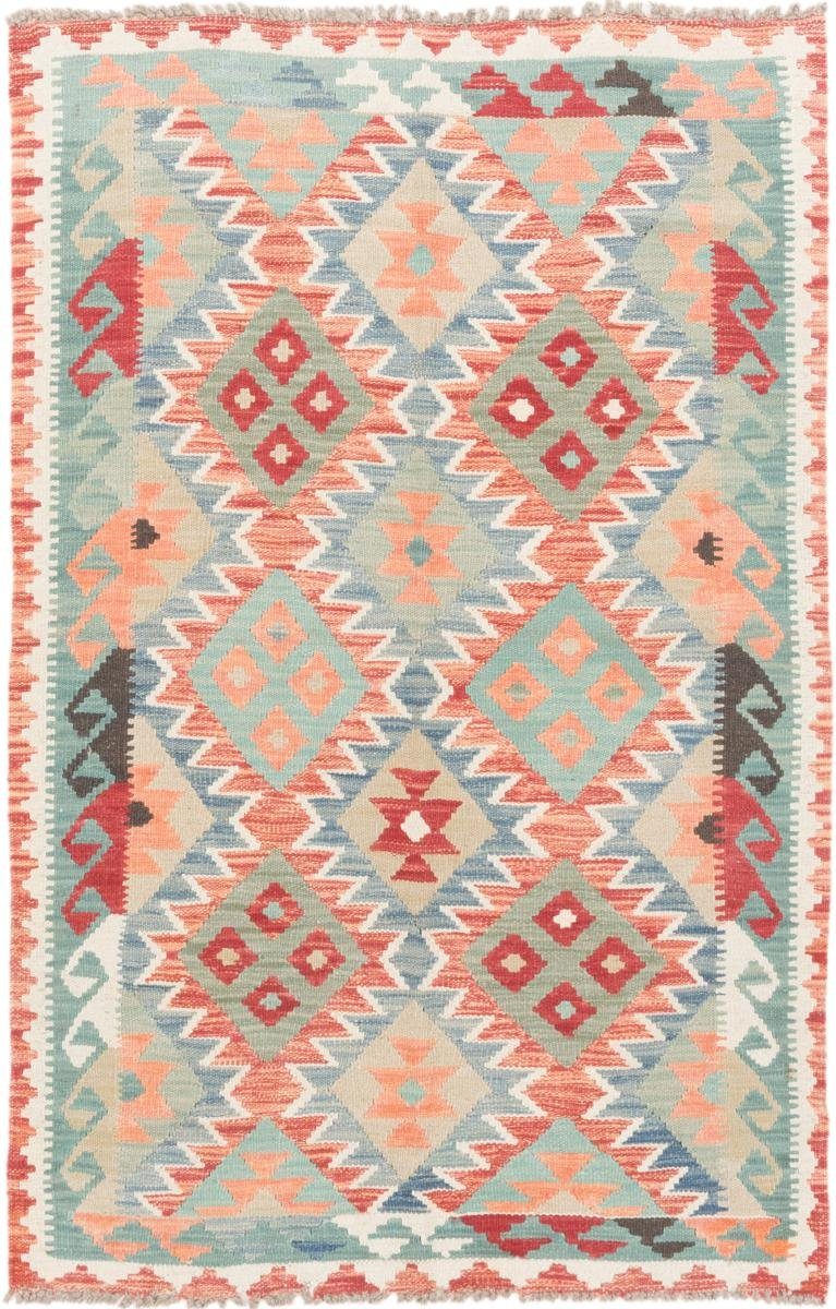 Orientteppich Kelim Afghan 106x155 Handgewebter Orientteppich, Nain Trading, rechteckig, Höhe: 3 mm
