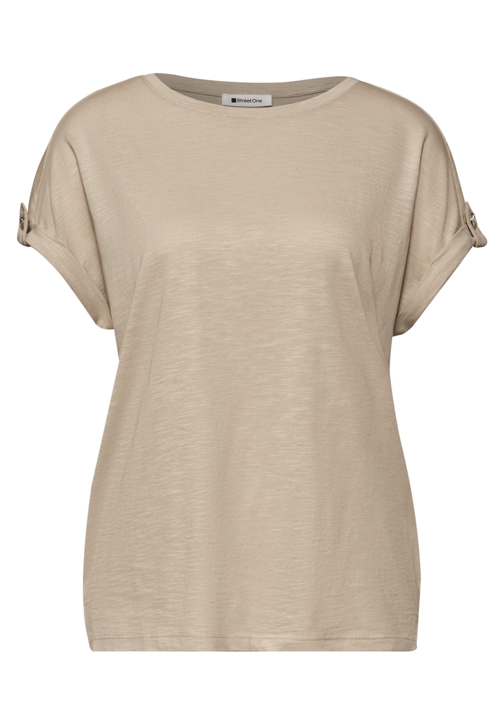 STREET ONE Kurzarmshirt LTD QR basic shirt w.deco butt günstig online kaufen