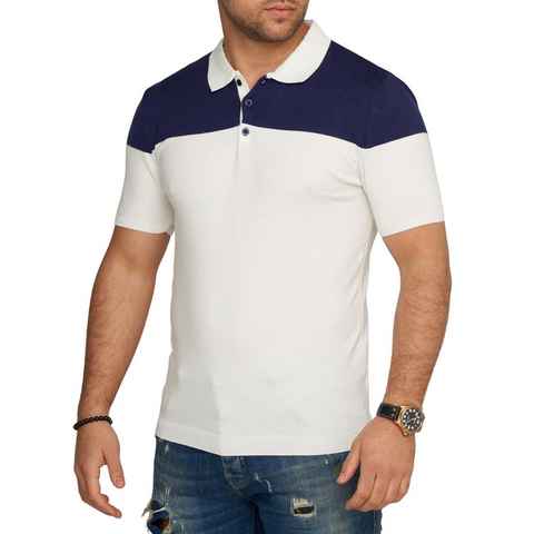 CARISMA Poloshirt CRPARATI Strick Kurzarm Polo T-Shirt Color-Block