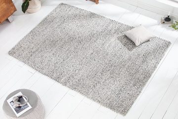 Teppich INFINITY HOME 240x160cm grau, riess-ambiente, rechteckig, Höhe: 10 mm, Wolle-Gemisch · Handarbeit · Wohnzimmer