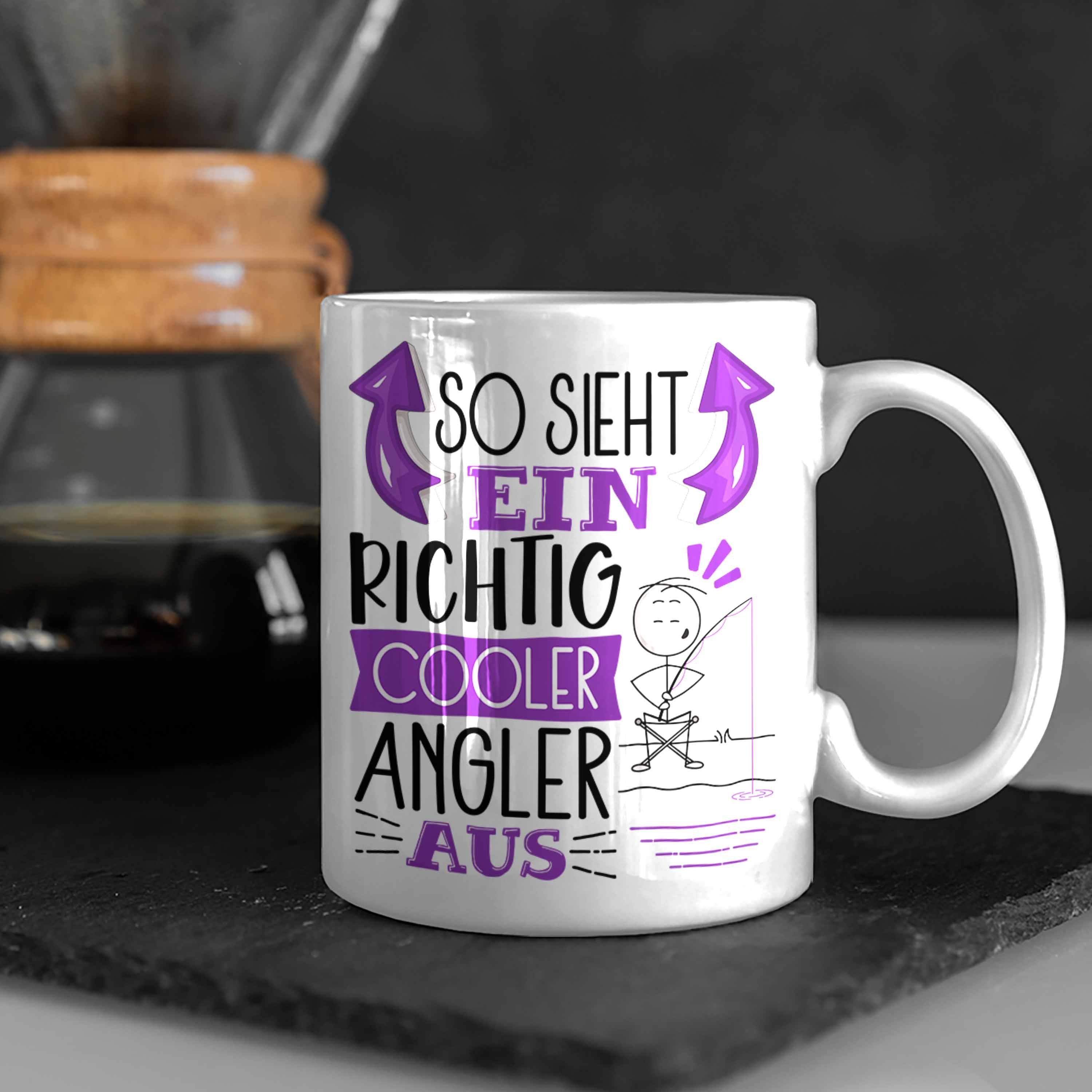 Angler Lustiger Cooler So Tasse Ein Richtig Weiss Trendation Tasse Spruch Aus Sieht Geschenk