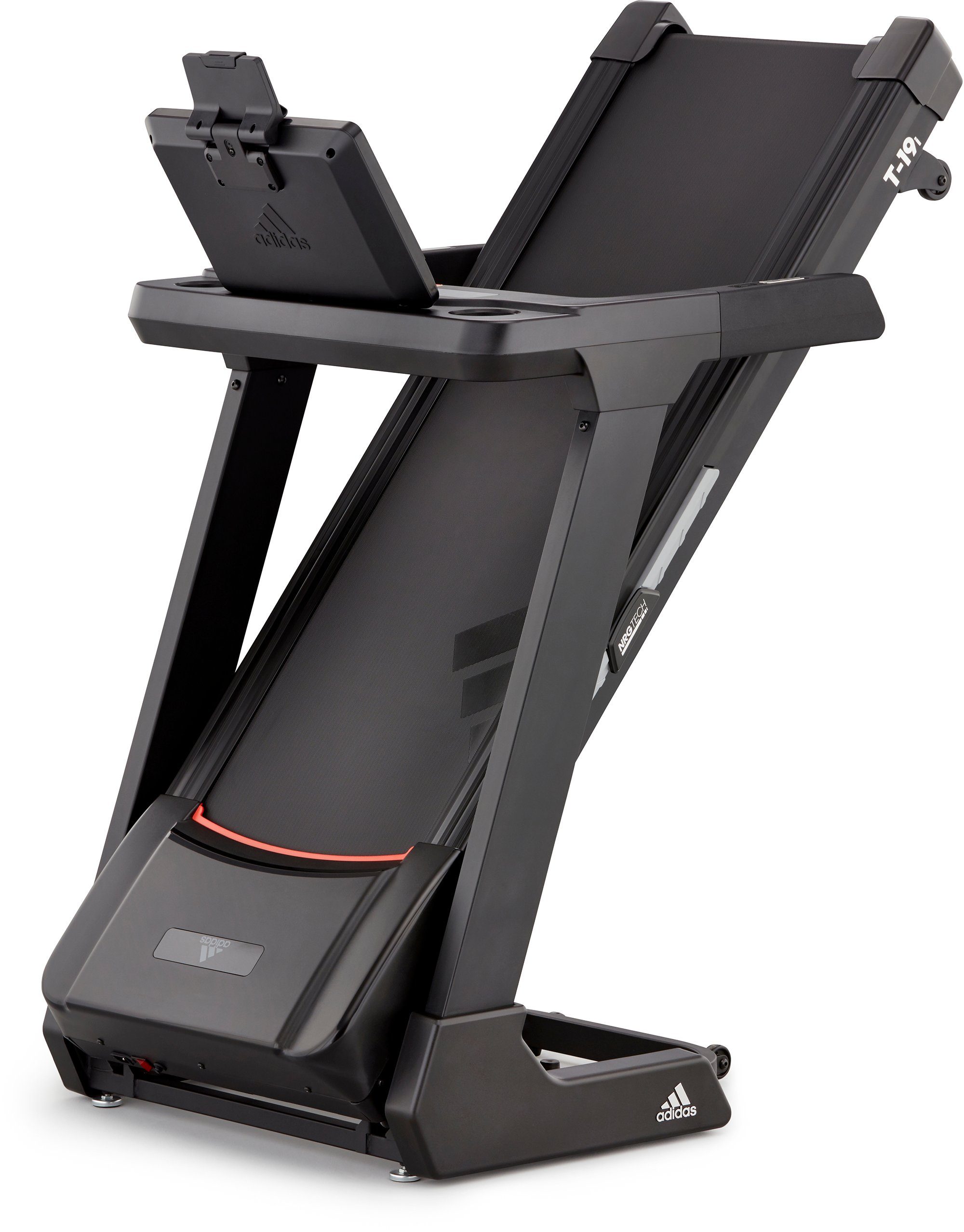 adidas Performance Laufband T-19i (mit LED-Display, klappbar, mit Bluetooth und App-Funktion), bis max. 18 km/h, klappbar, mit Steigung, 120 kg max. Benutzergewicht