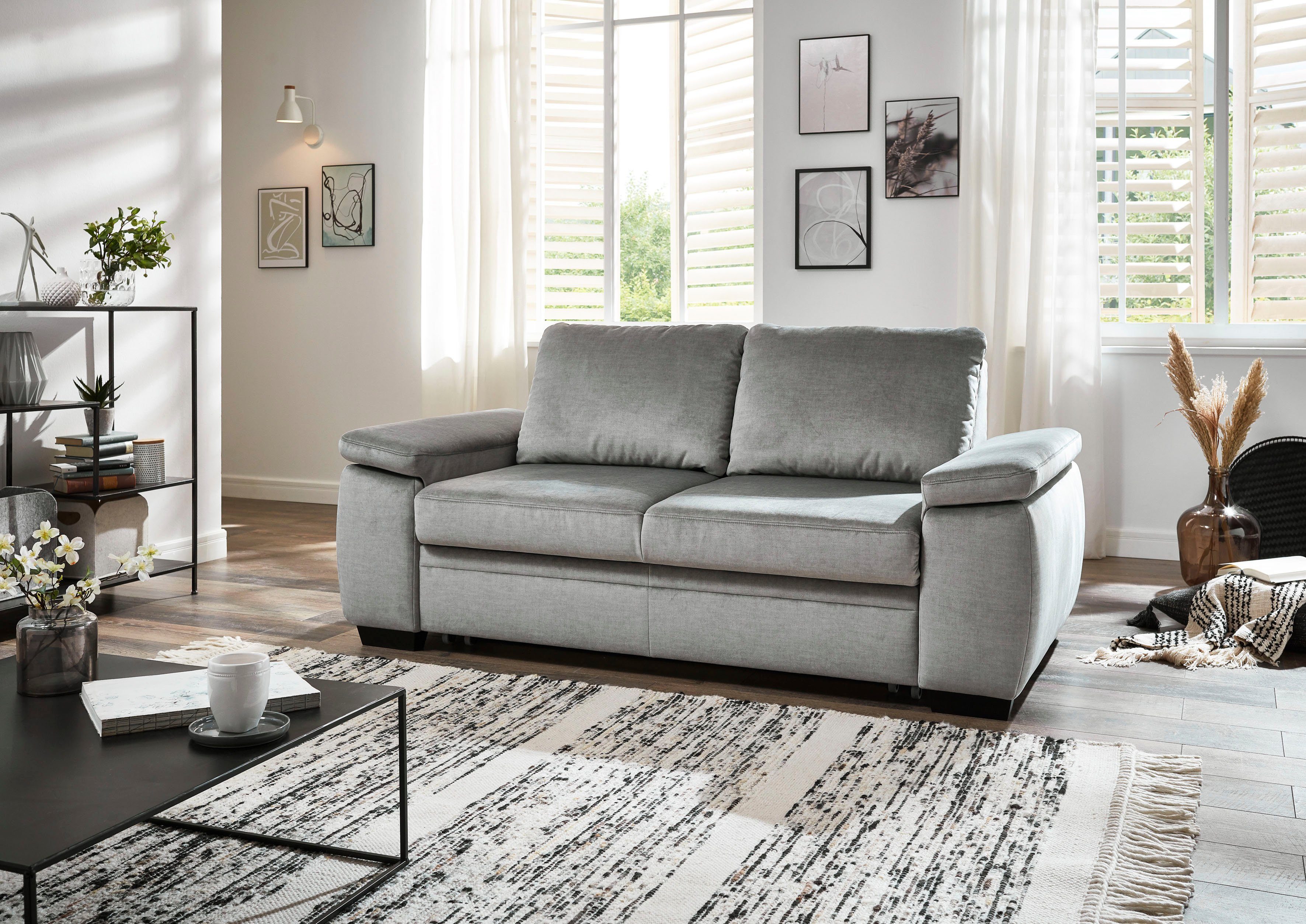 Die PlanBar Schlafsofa MP-PD19021, mit Längsschläferfunktion 140x210 cm