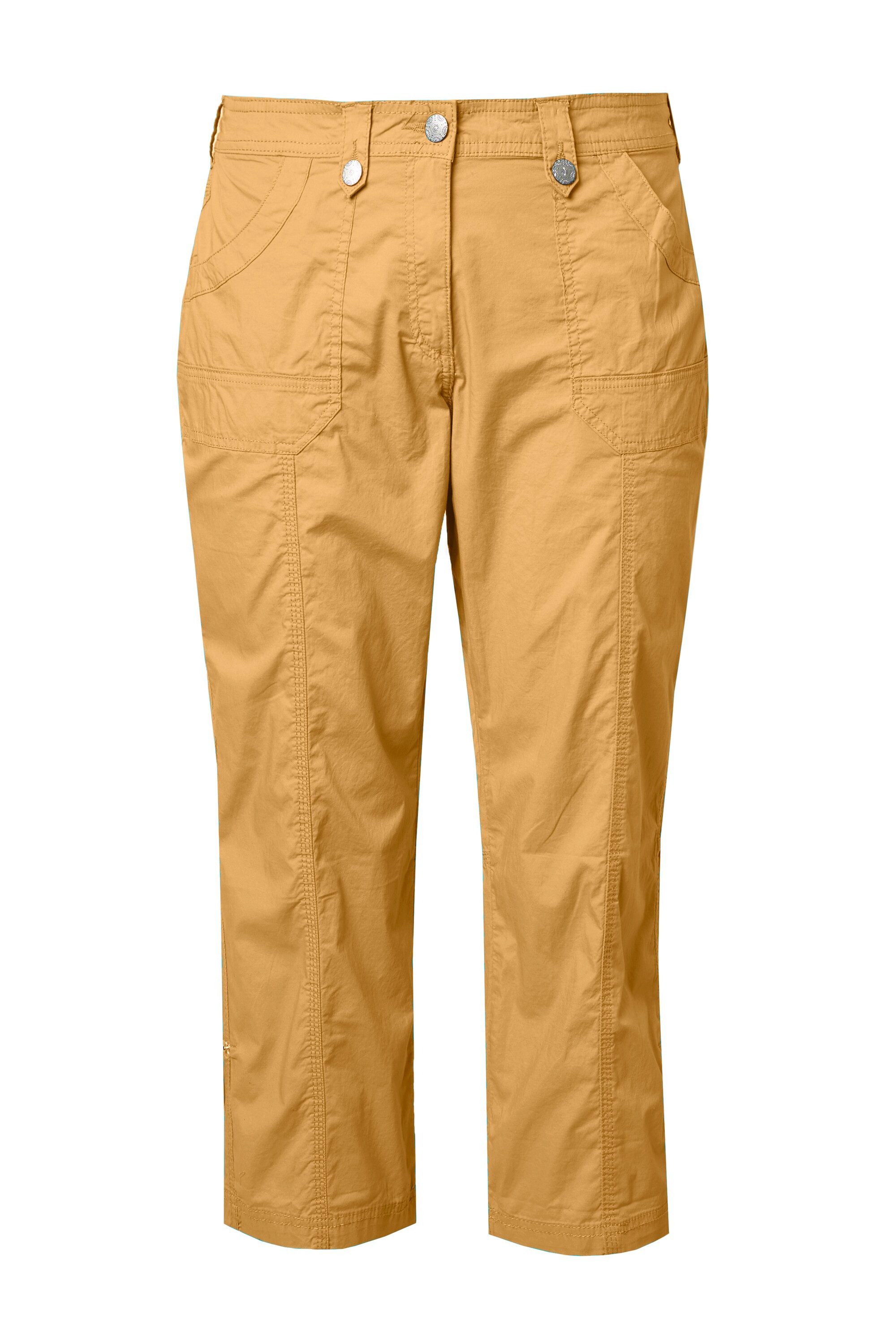 Ulla Popken Funktionshose 7/8-Cargohose Krempelriegel Komfortbund günstig online kaufen