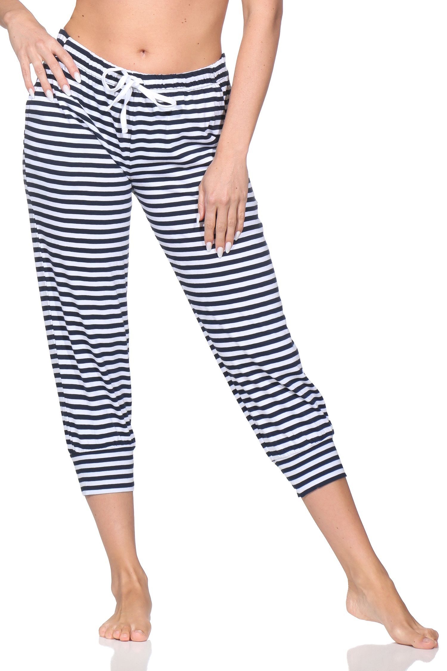 Normann Relaxanzug Damen Schlafanzug Pyjama Capri-Hose 3/4-lang - perfekt zu kombinieren