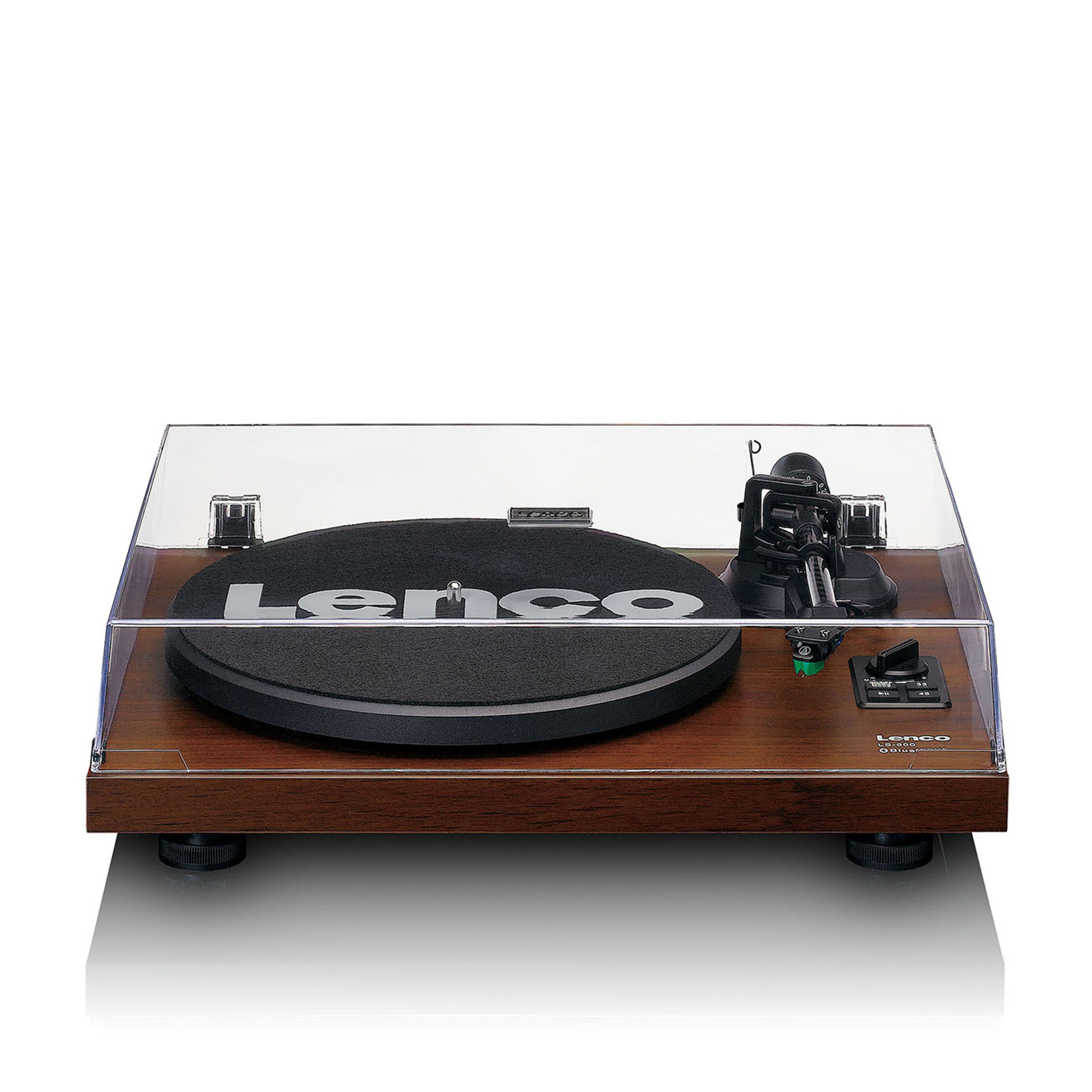 Lenco LS-600WA Plattenspieler (Riemenantrieb, Bluetooth, Bluetooth®, 33/45RPM inkl. 2x 30WRMS-Lautsprecher in Walnussholz) – Bild 5 von 5