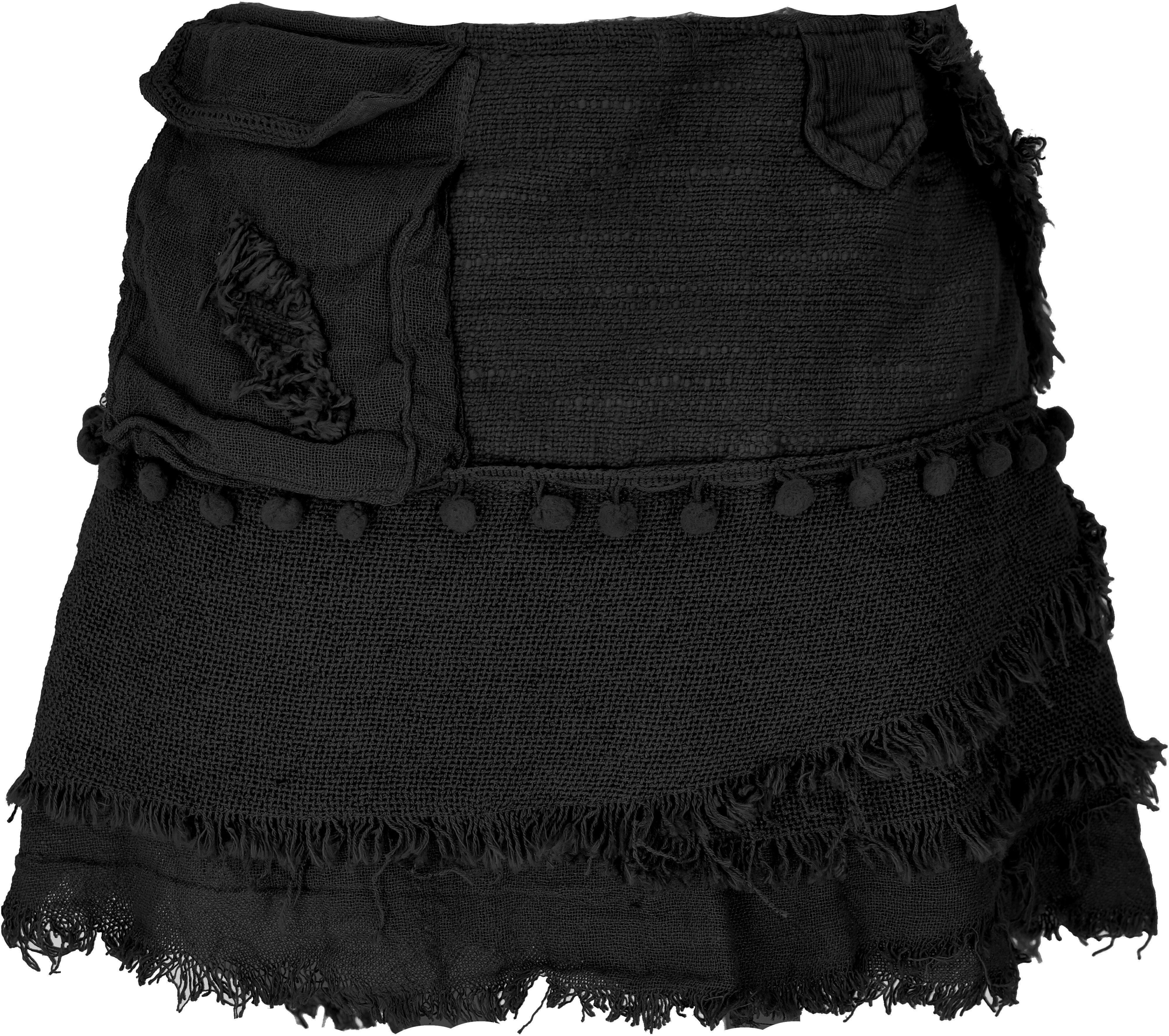 Guru-Shop Minirock Goa Minirock, Wickelrock, Tribal Cacheur,.. alternative Bekleidung